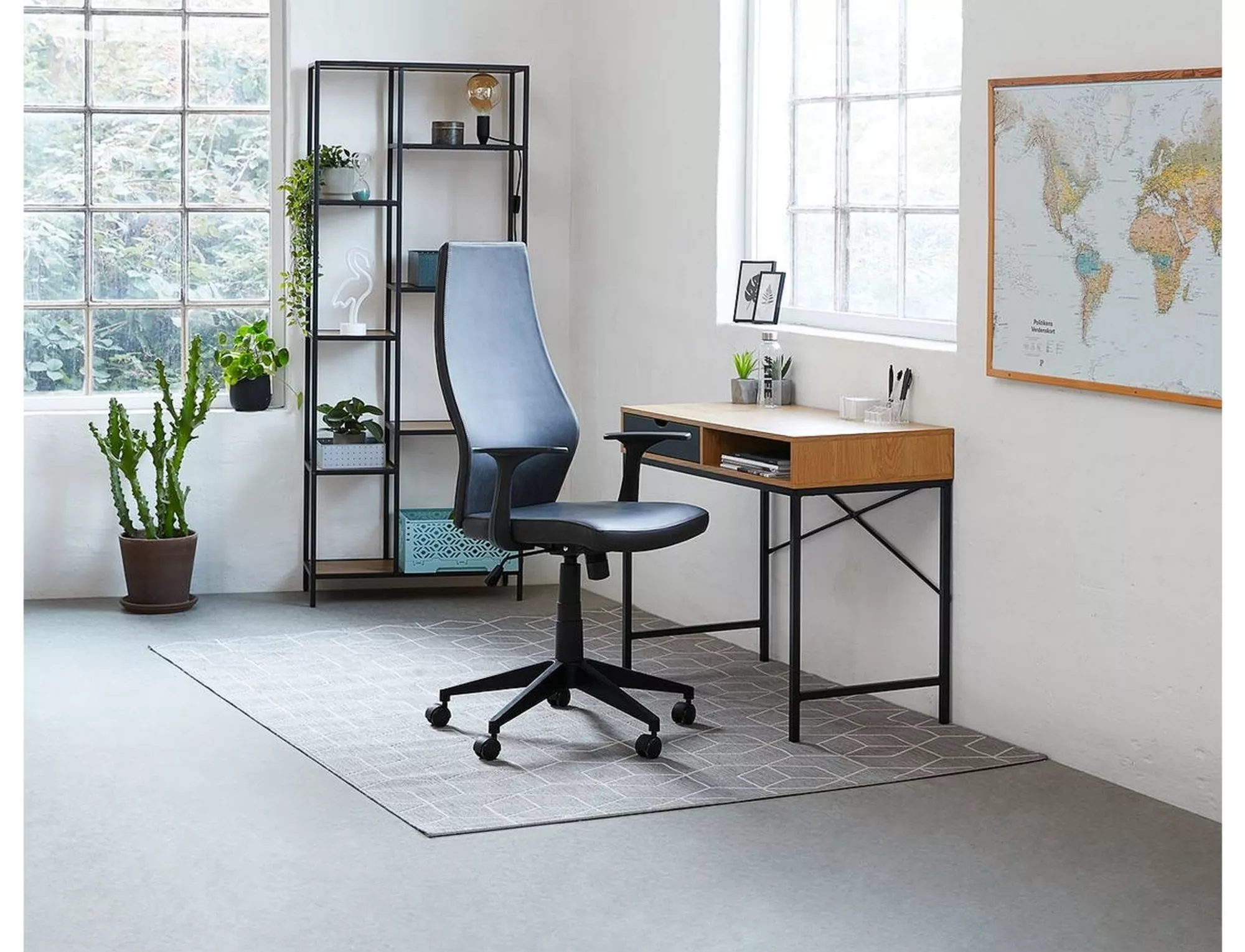 PC stolík B-027 dub/ČIERNA