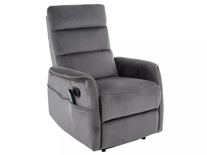 Rozkladacie kreslo Solon M Velvet,  sivá / čierna