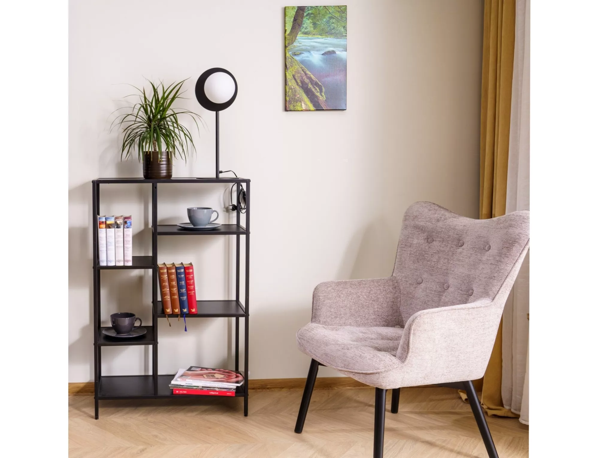 Kreslo Carmen Raven,  tmavobéžová / matná čierna