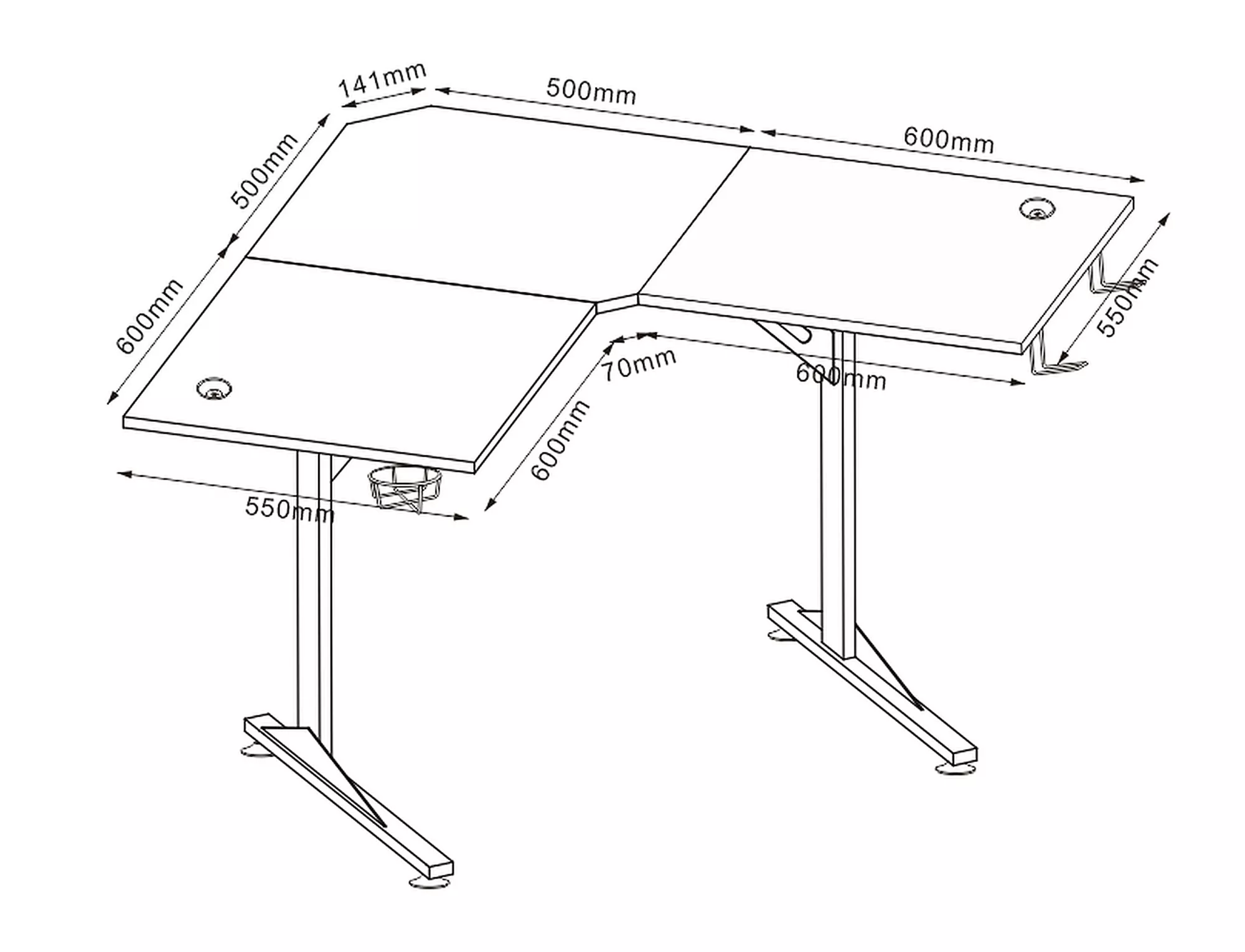PC stolík B-219 ČIERNA