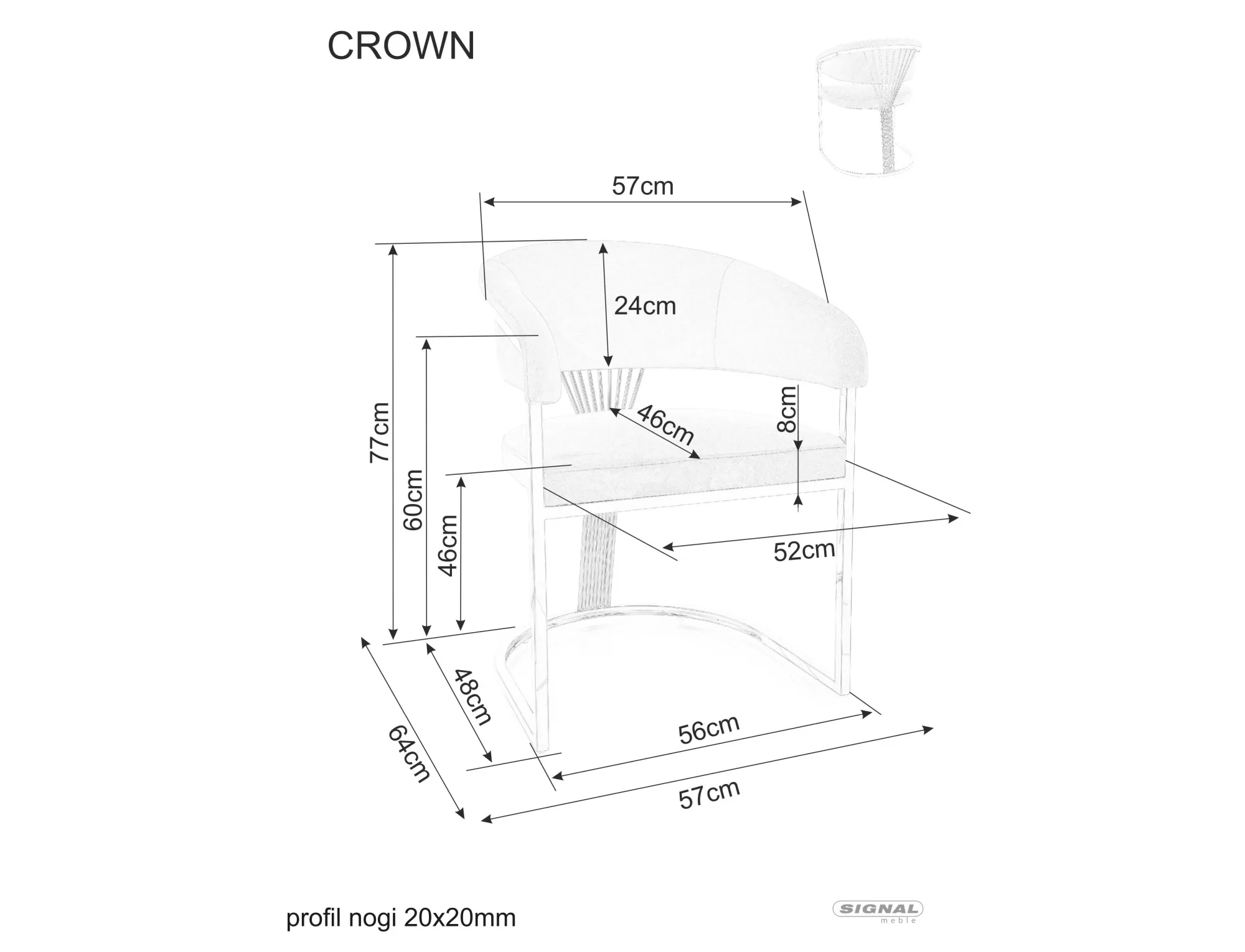 Jedálenská stolička Crown Velvet,  béžová / zlatá