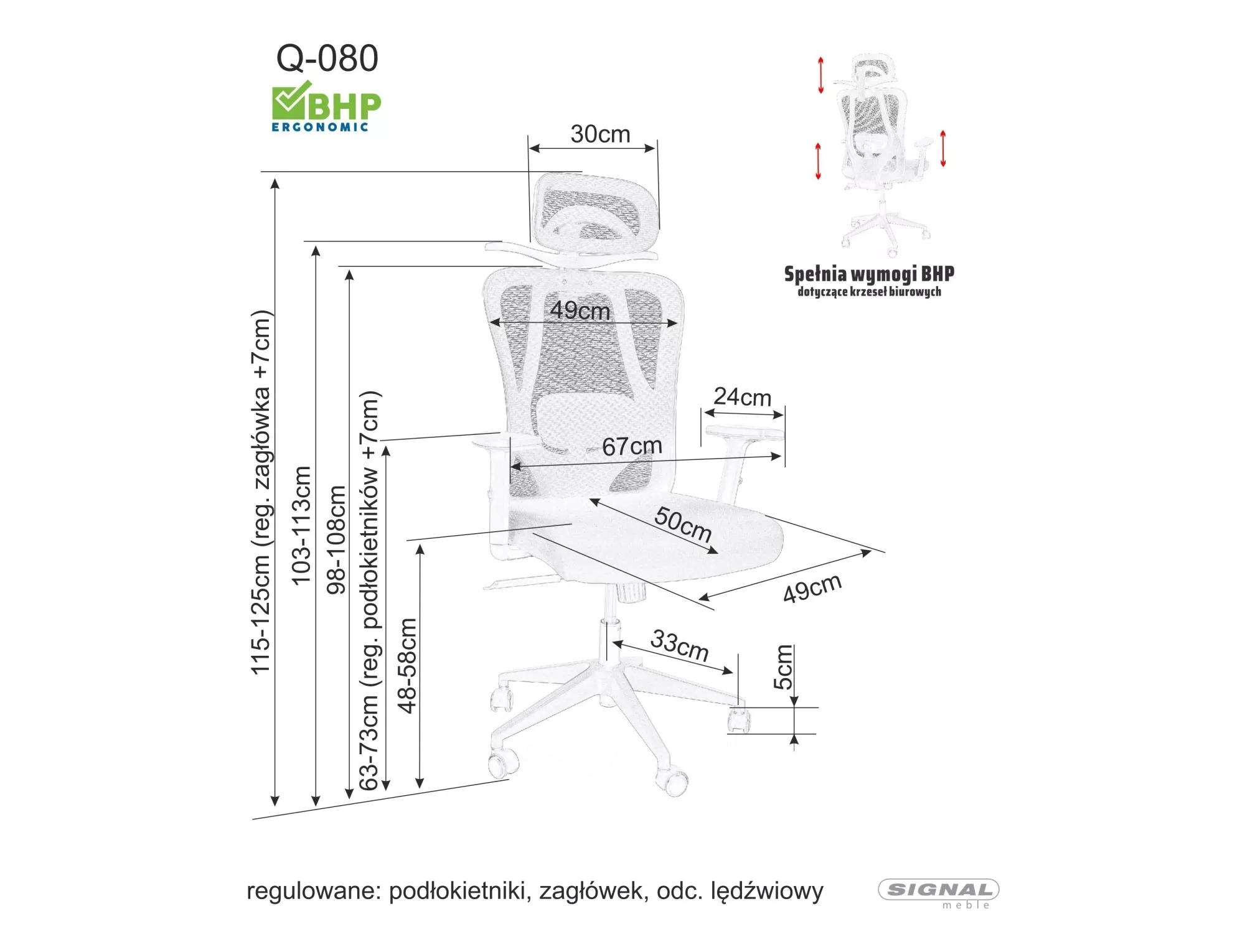 Kancelárske kreslo Q-080M,  sivá