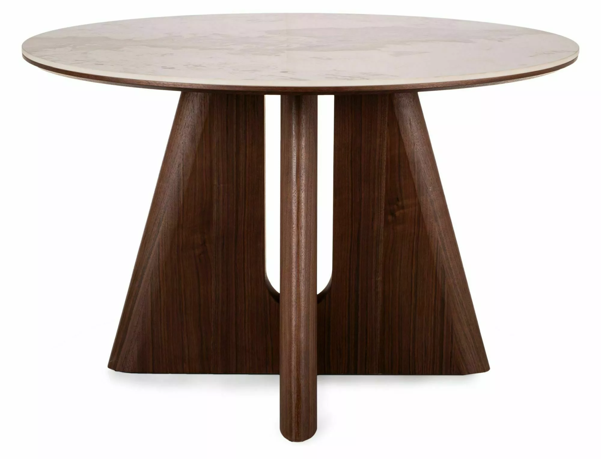 Keramický jedálenský stôl Alzano 120, mramor/orech