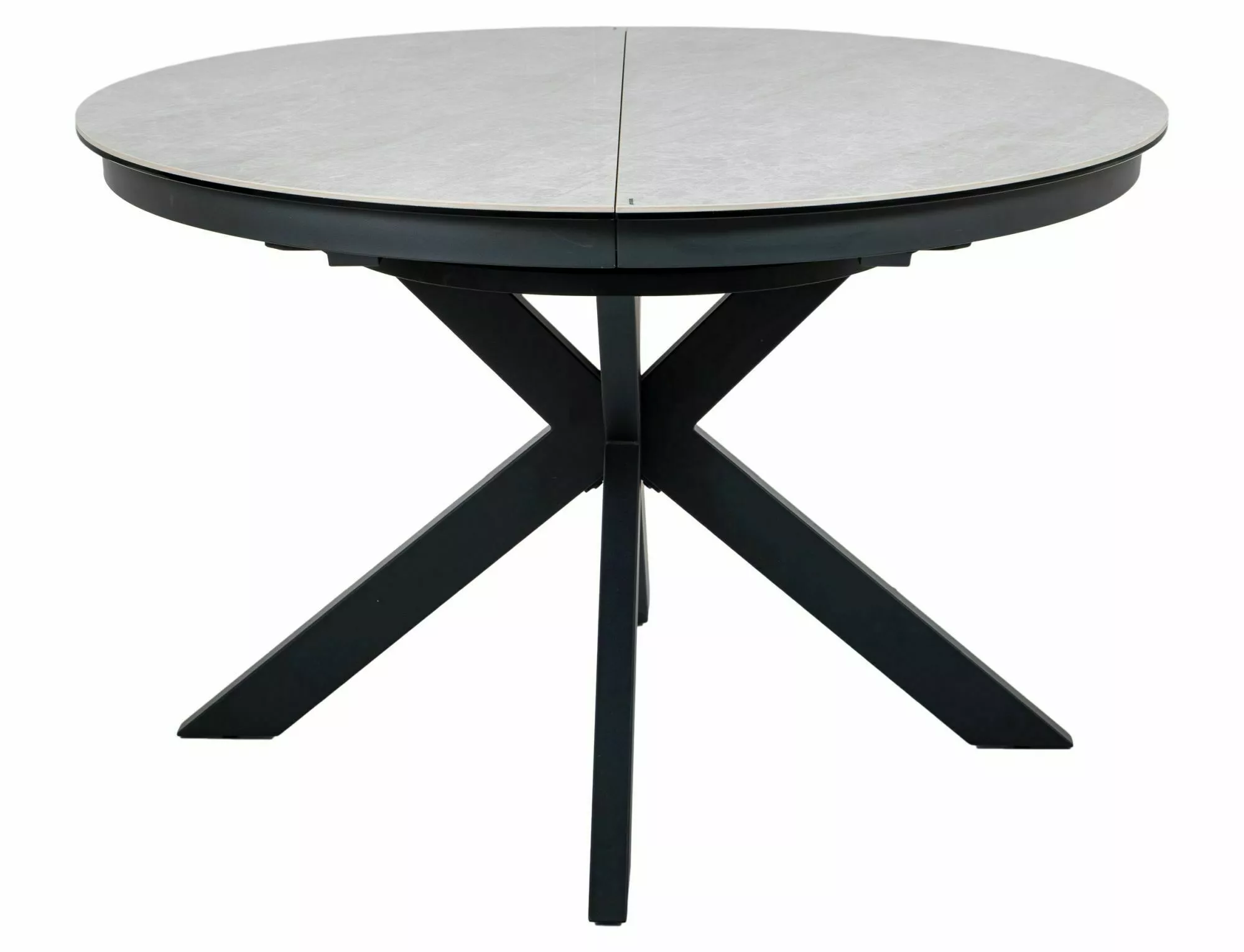 Keramický jedálenský stôl Porto 120-160, Mramor/čierna