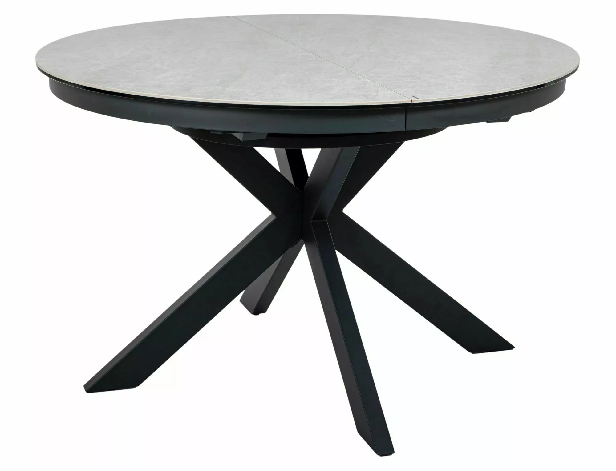 Keramický jedálenský stôl Porto 120-160, Mramor/čierna