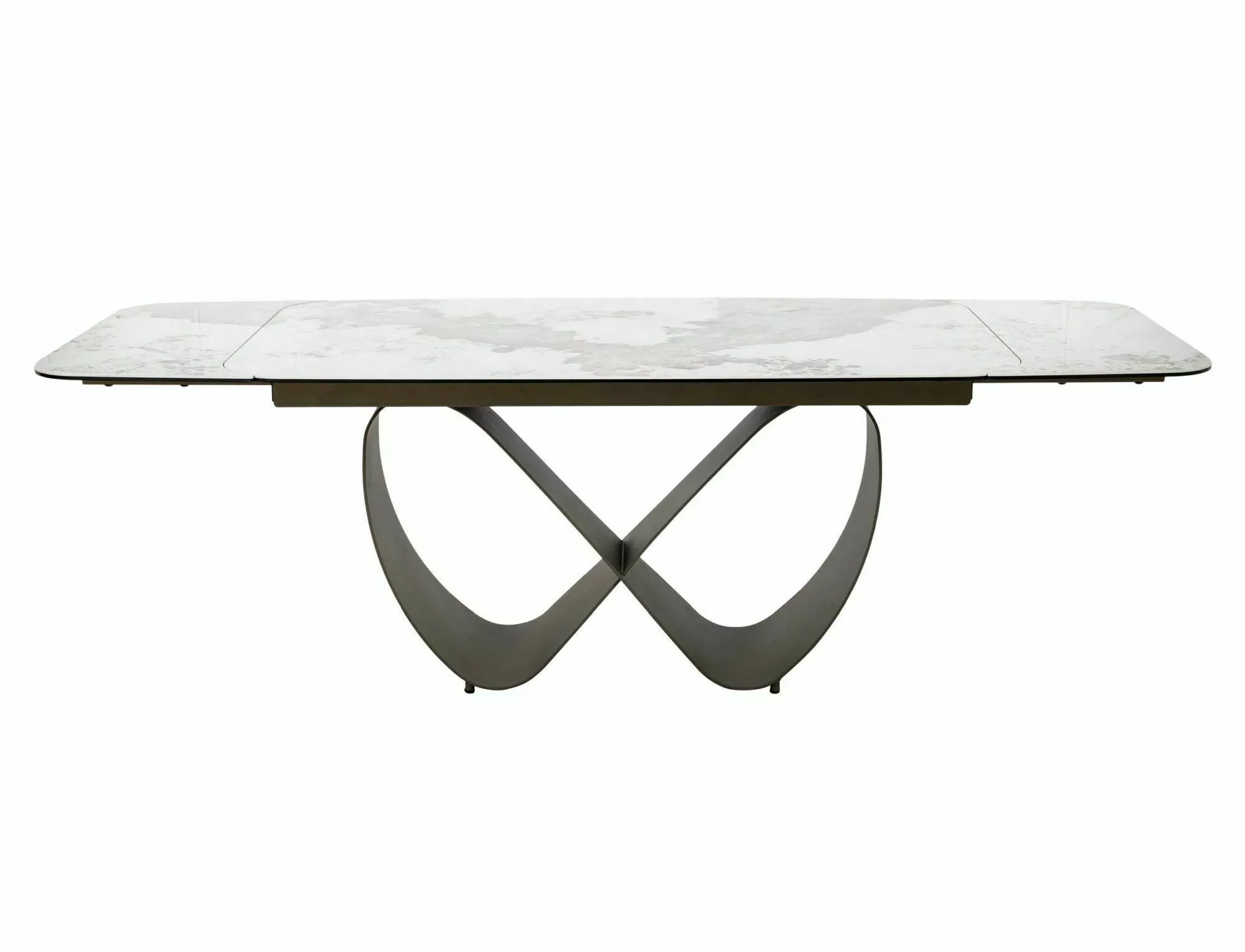 Keramický jedálenský stôl Infinity 160-240, mramor/medená