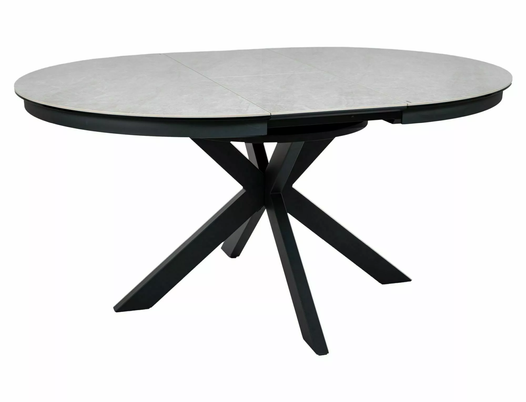 Keramický jedálenský stôl Porto 120-160, Mramor/čierna