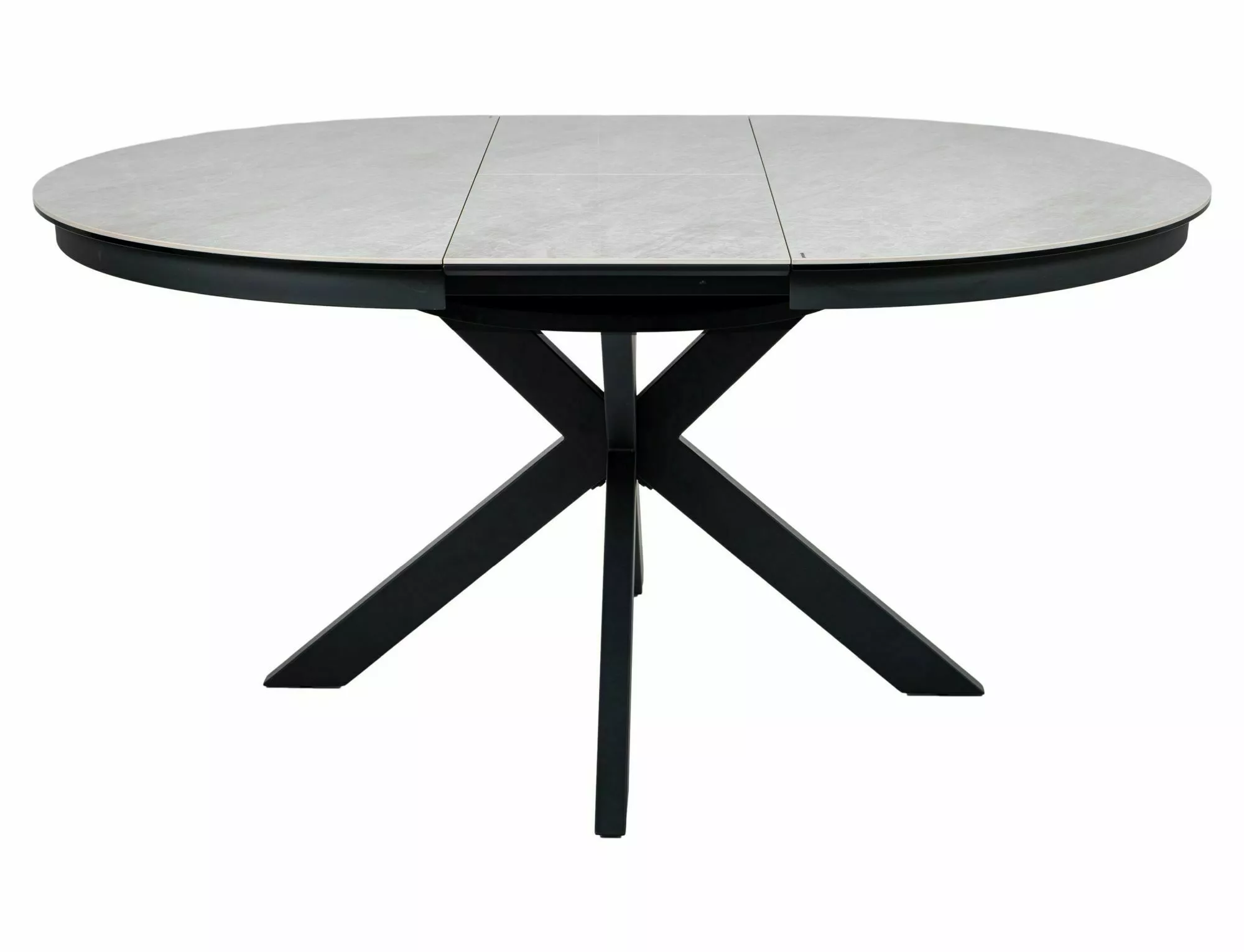 Keramický jedálenský stôl Porto 120-160, Mramor/čierna