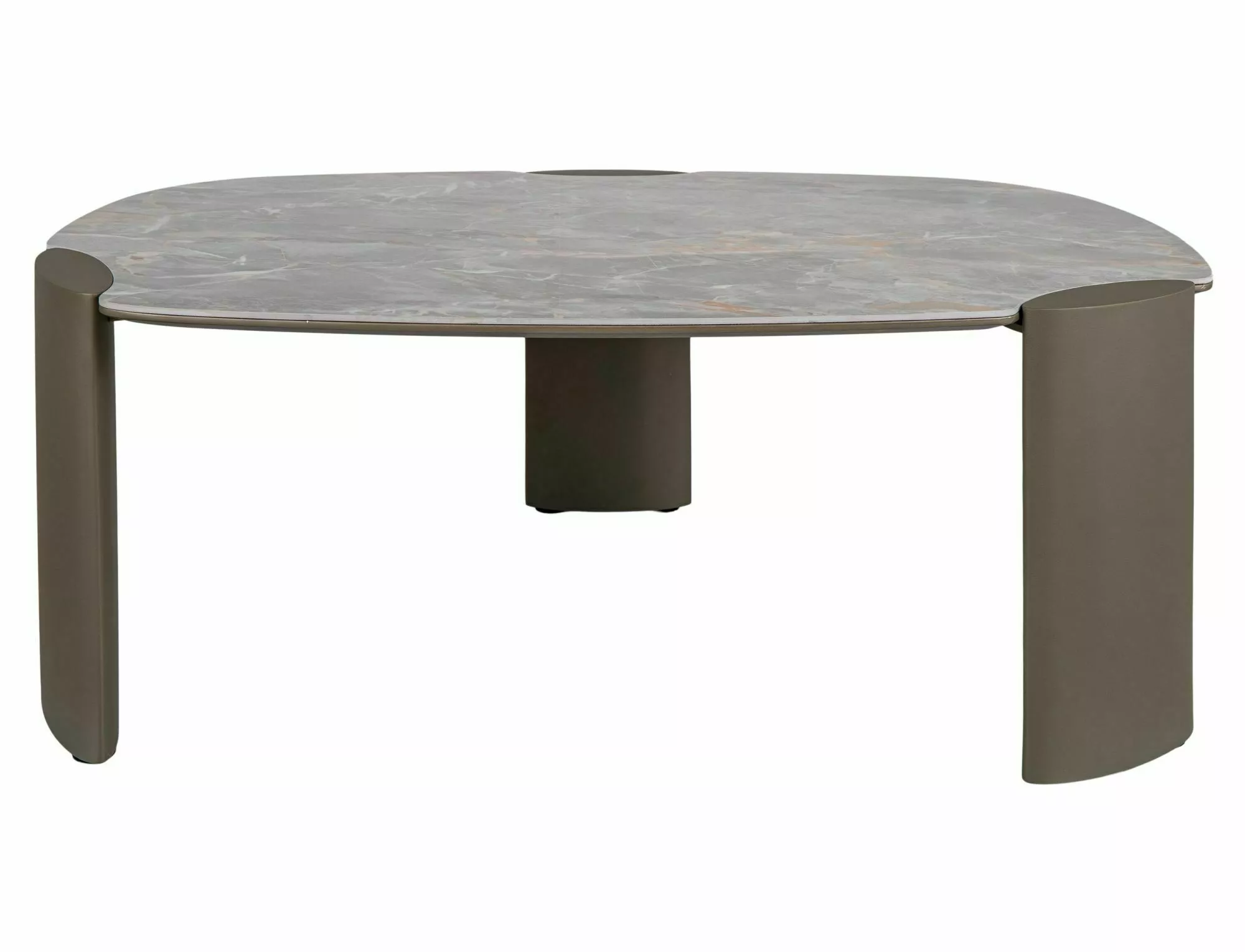 ADORO A konferenčný stolík 118X75 cm, CERAMIC sivý GRIGIO/medený