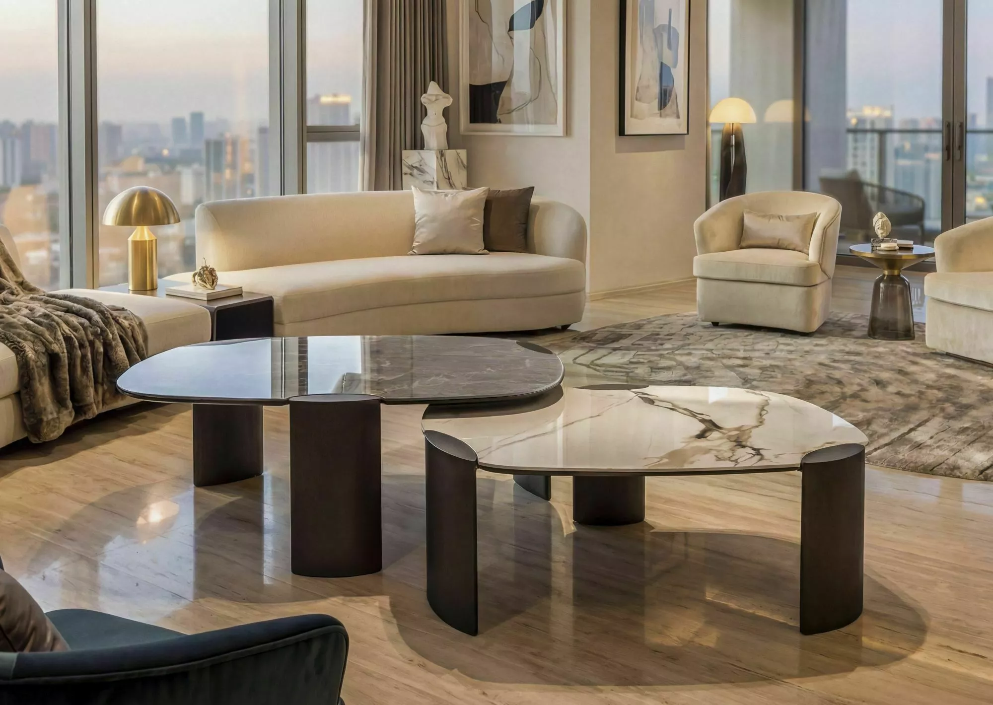 Konferenčný stolík Adoro B, medená