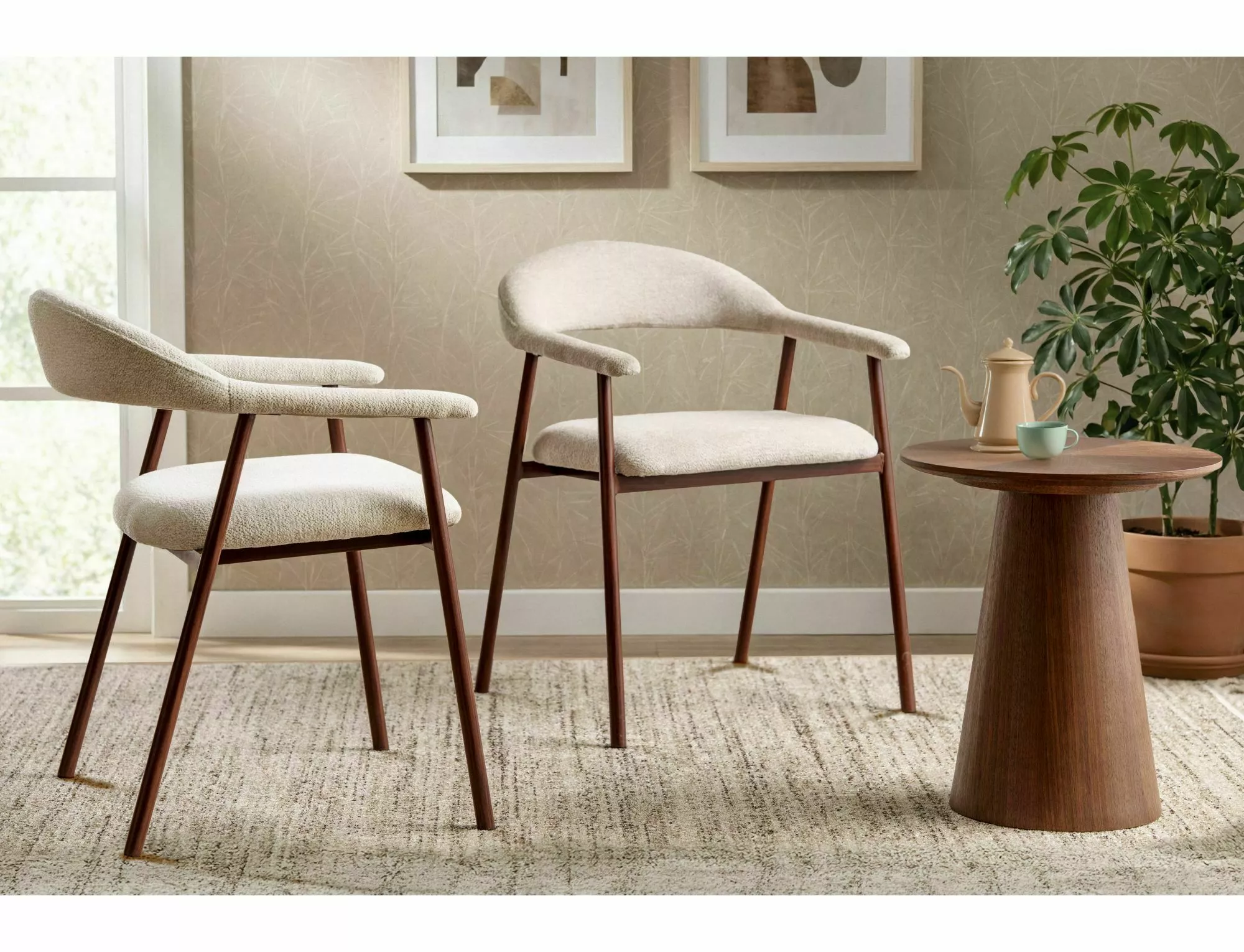 Jedálenská stolička Lagos D Raven, svetlo béžová/orech