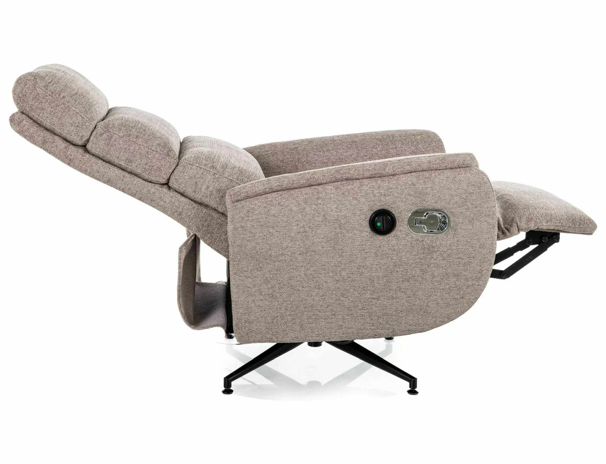 Polohovacie relaxačné kreslo Fenix Raven, tmavá béžová