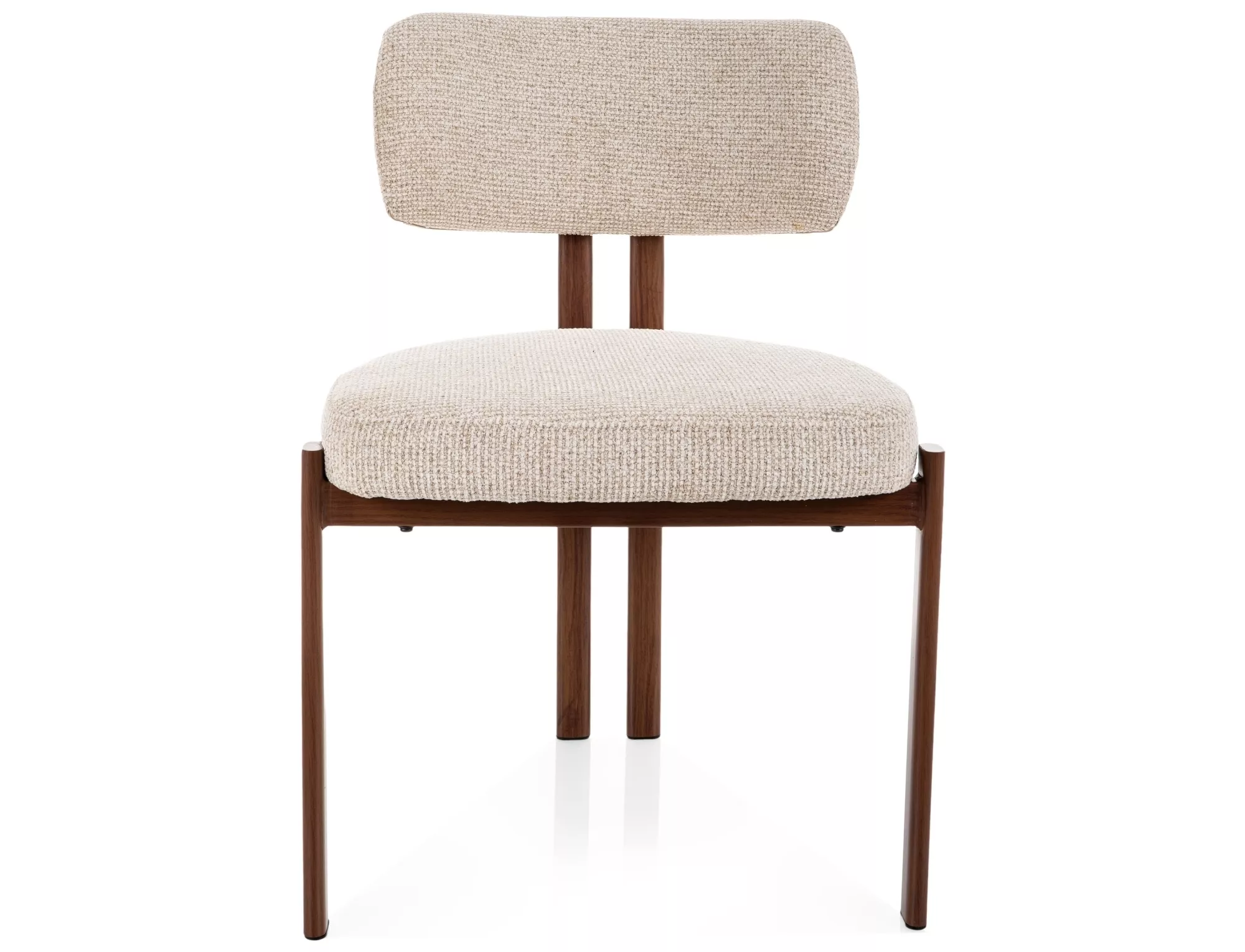 Jedálenská stolička Misaki D., svetlo béžová / orech