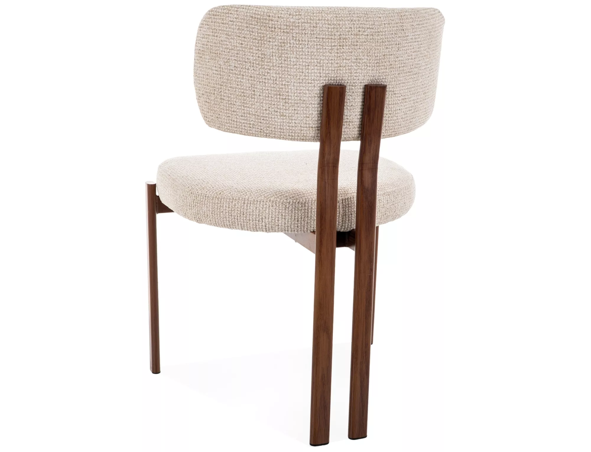 Jedálenská stolička Misaki D., svetlo béžová / orech