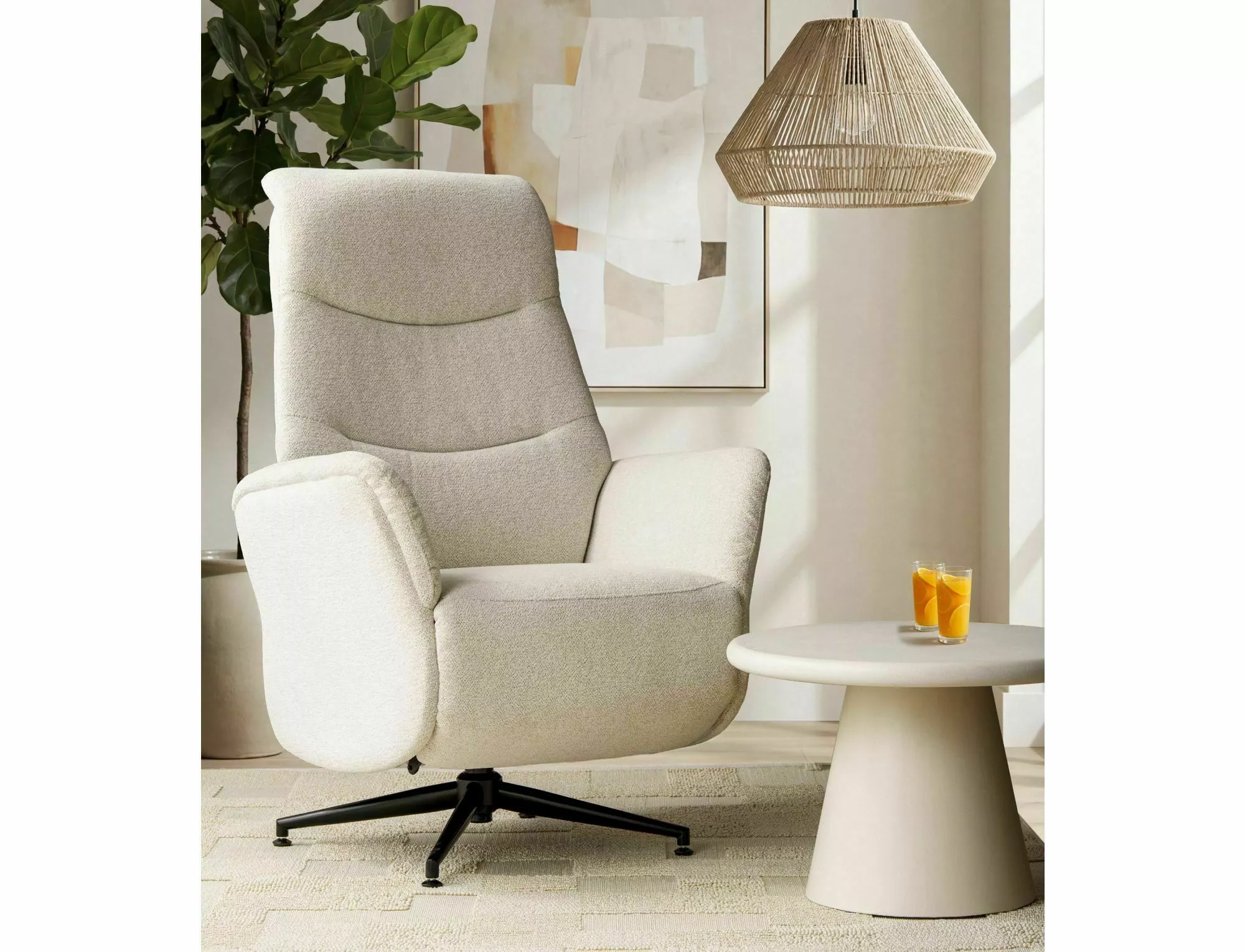 Polohovacie relaxačné kreslo Nestor Raven, béžová