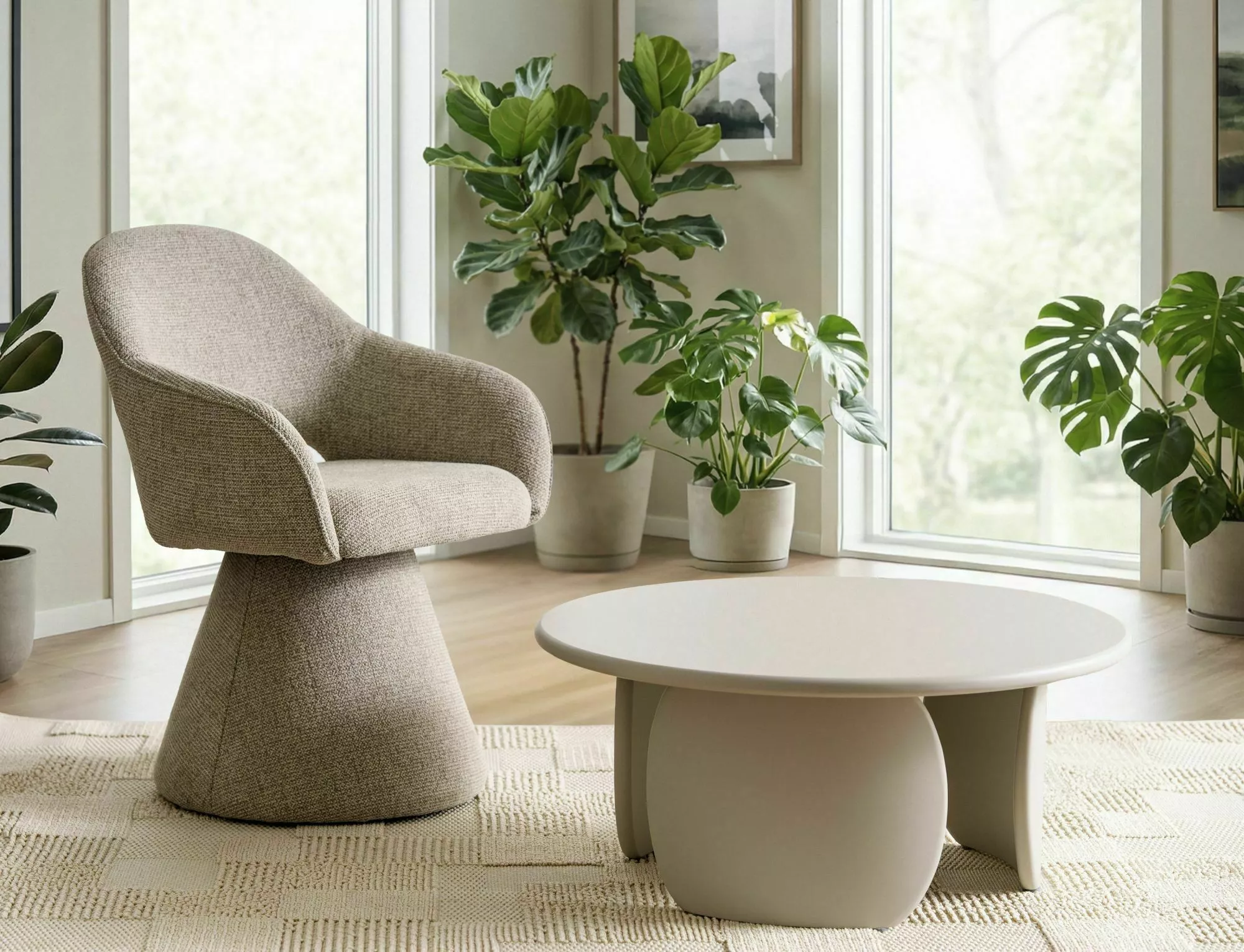 Jedálenská stolička Riku Noelle, béžová