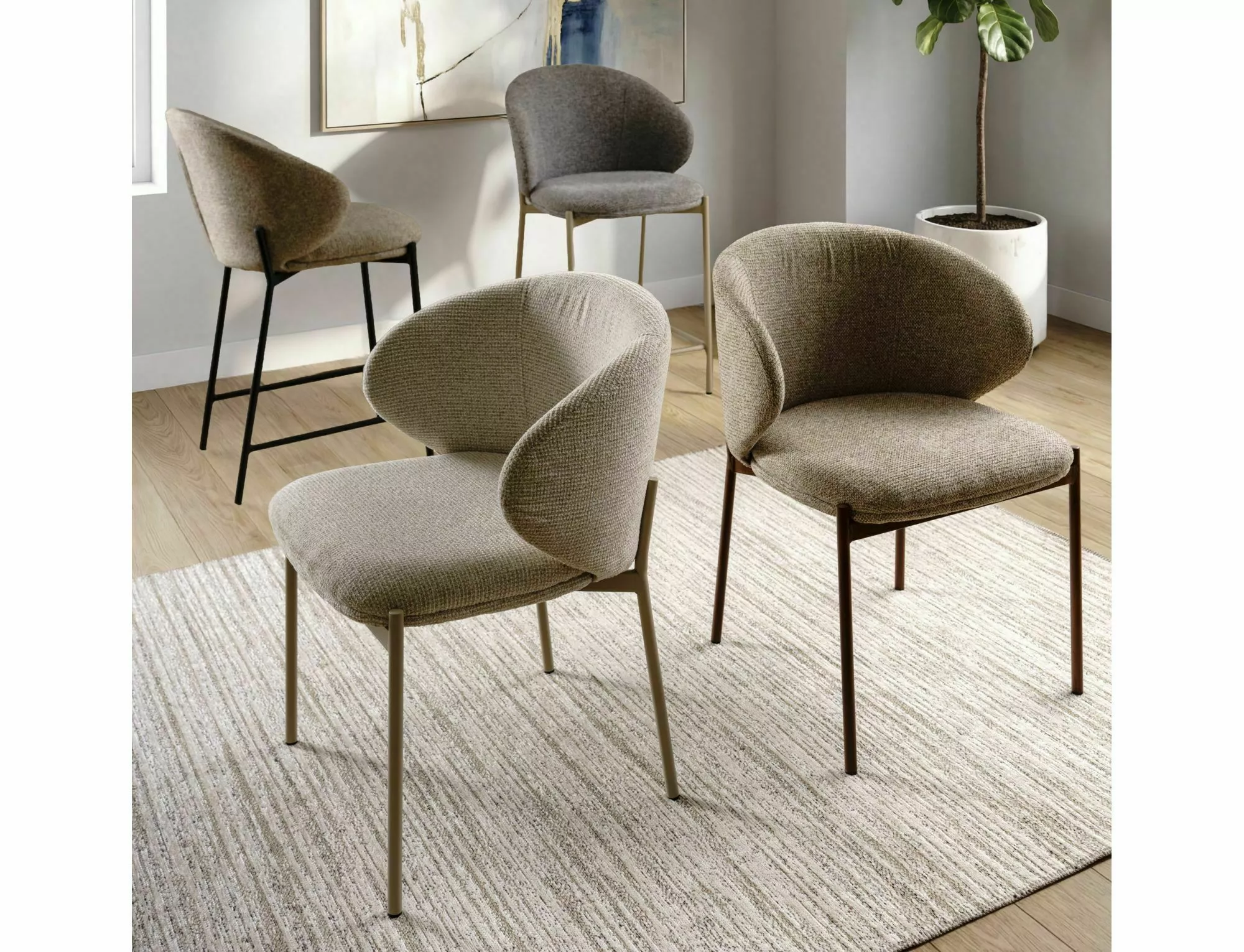 Jedálenská stolička Kioto D, béžová / orech