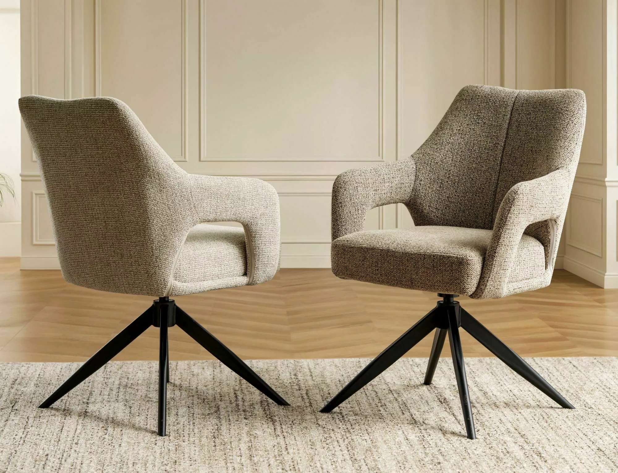 Jedálenská stolička Olsen Noelle, tmavá béžová