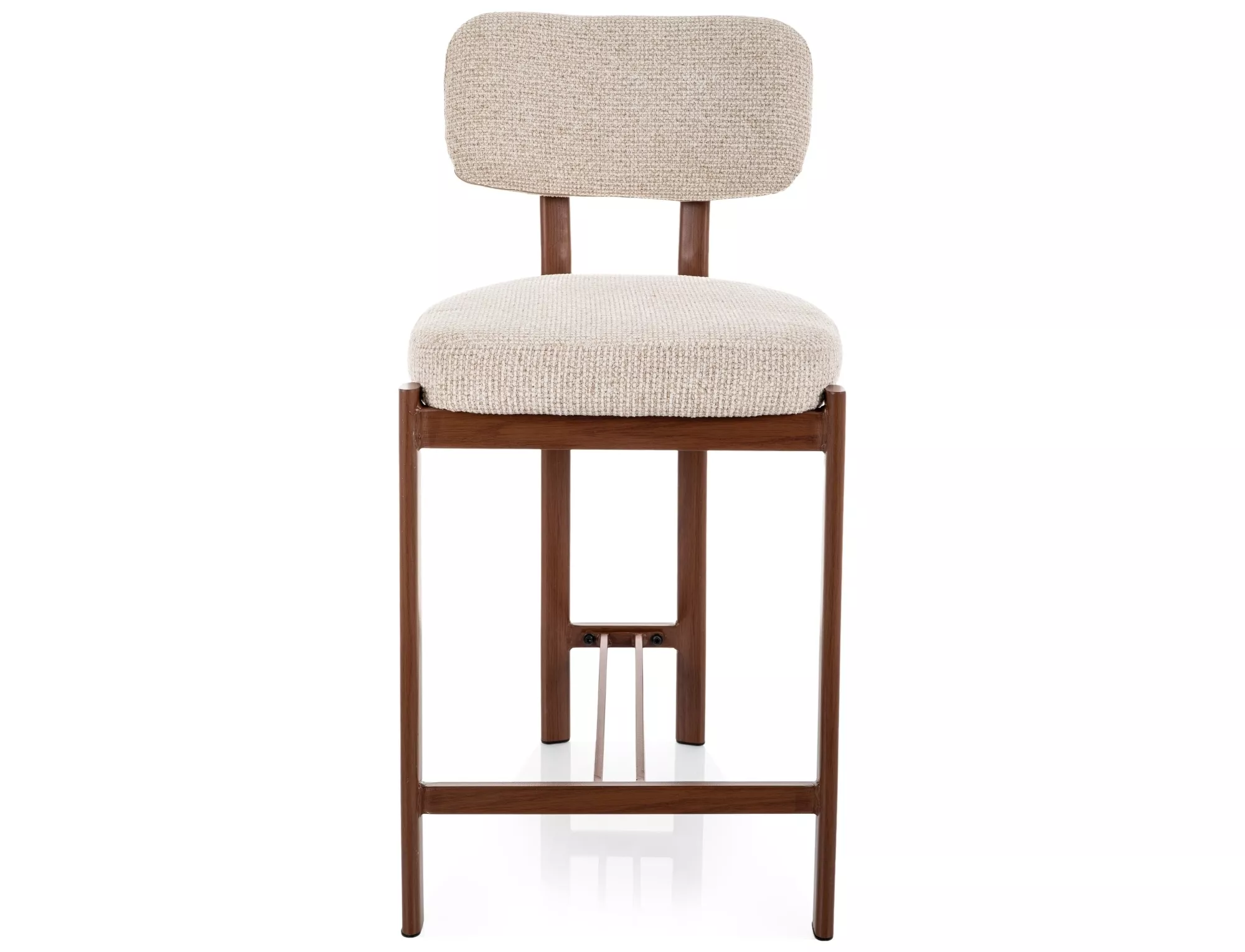 Barová stolička Misaki H-2, svetlo béžová / orech