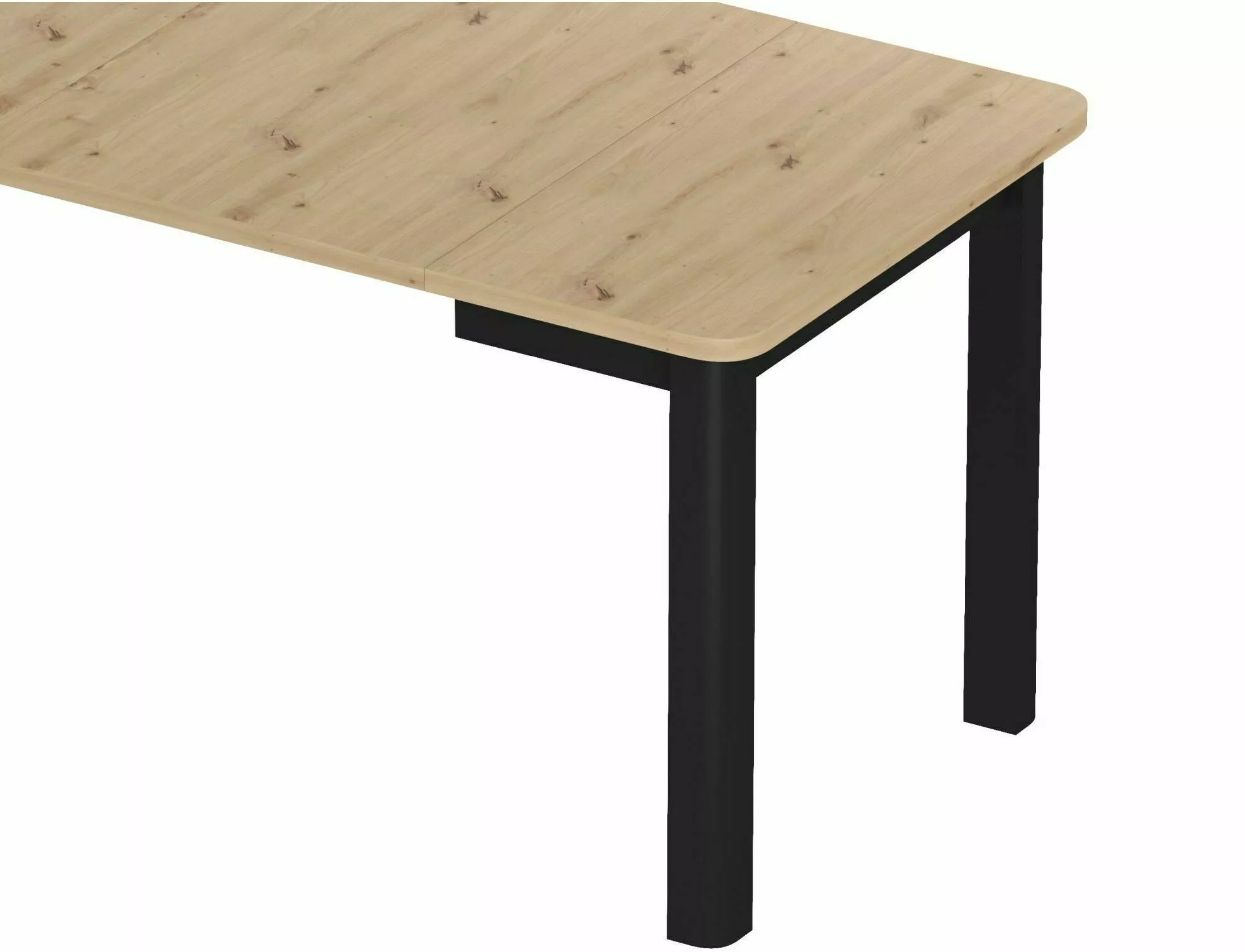 Jedálenský stôl Oskar 120-200, čierna