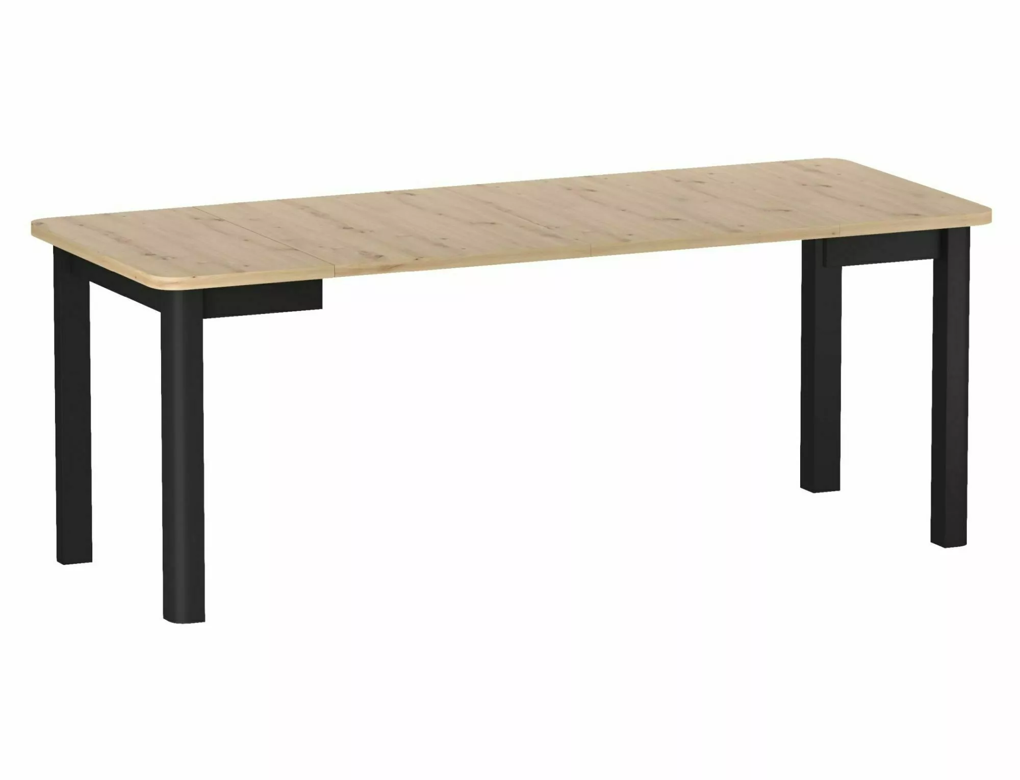 Jedálenský stôl Oskar 120-200, čierna