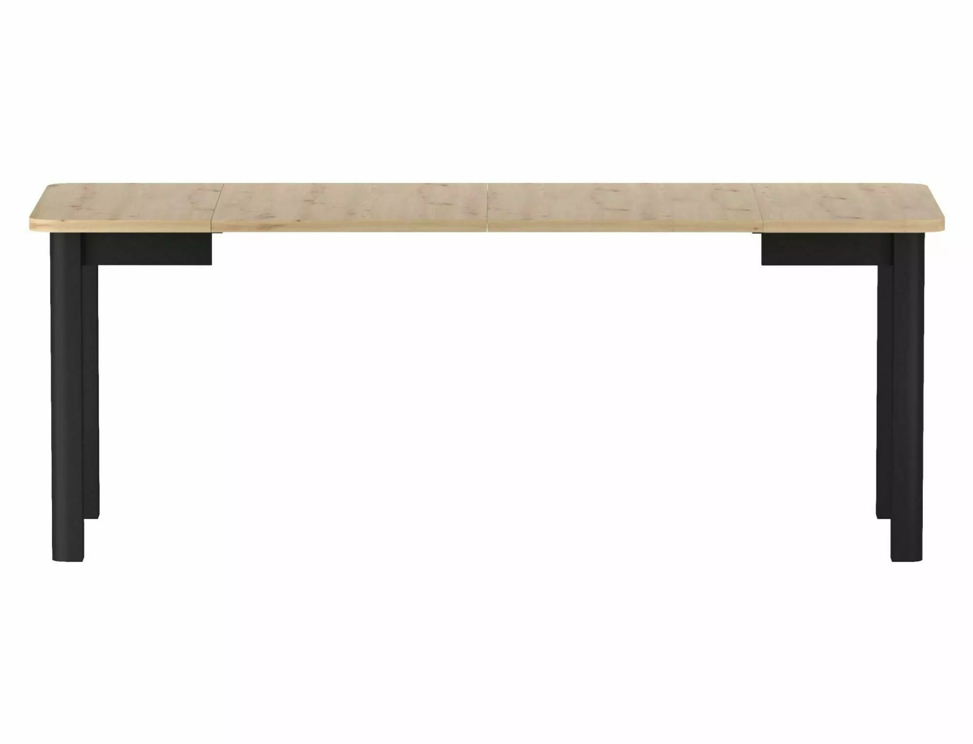 Jedálenský stôl Oskar 80-200, čierna