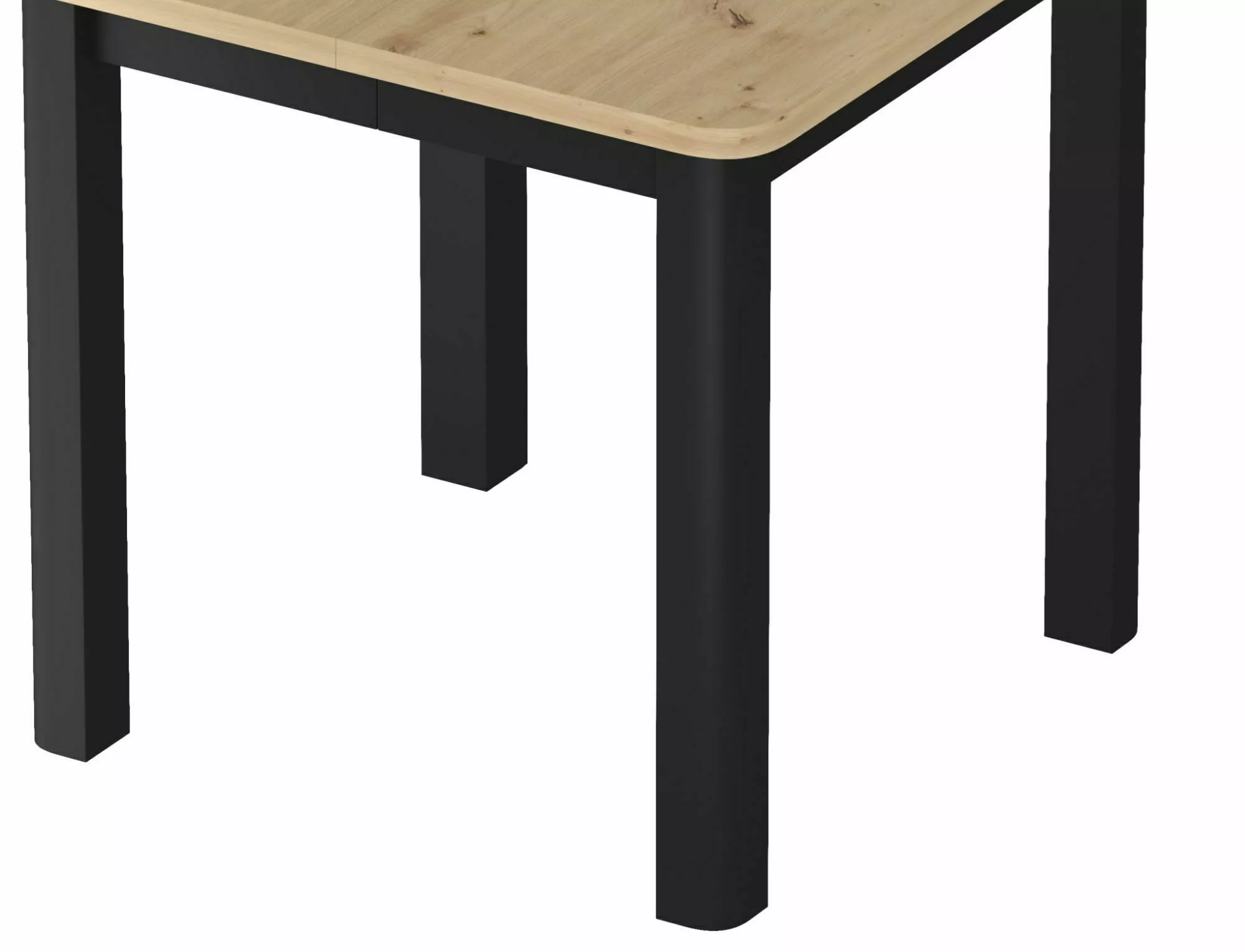 Jedálenský stôl Oskar 80-200, čierna