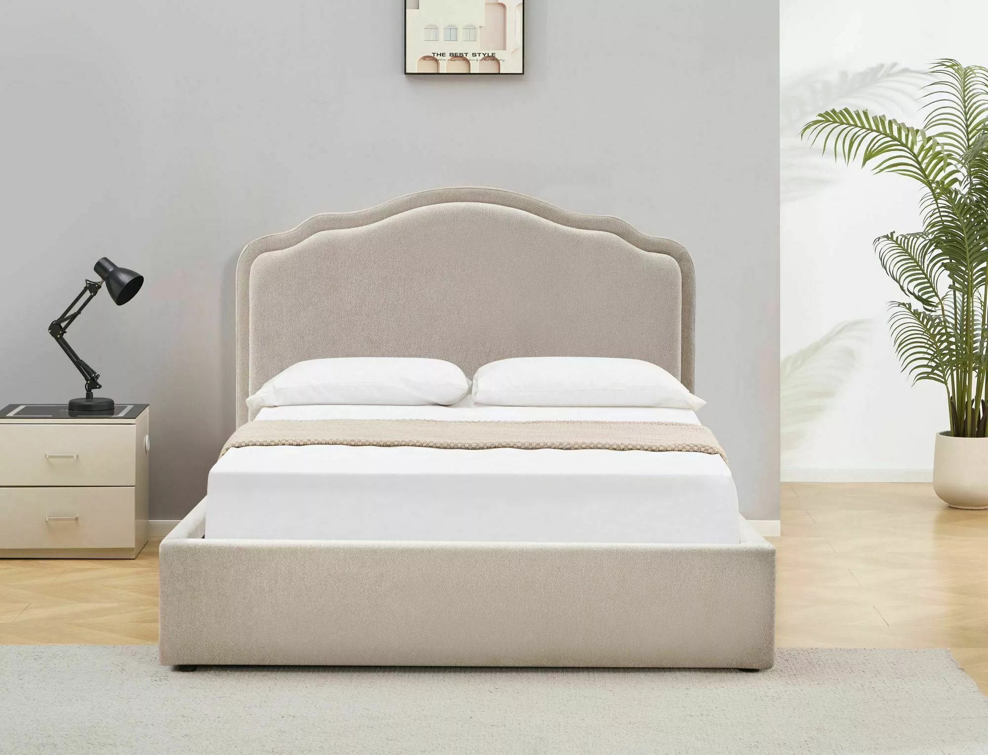 Posteľ 140x200 Florencja Raven, béžová