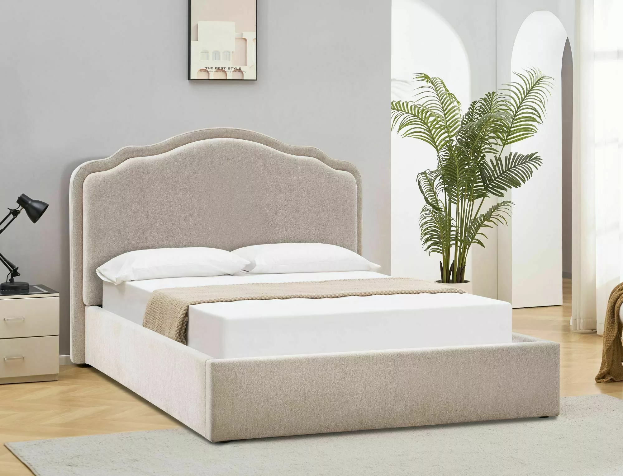 Posteľ 160x200 Florencja Raven, béžová