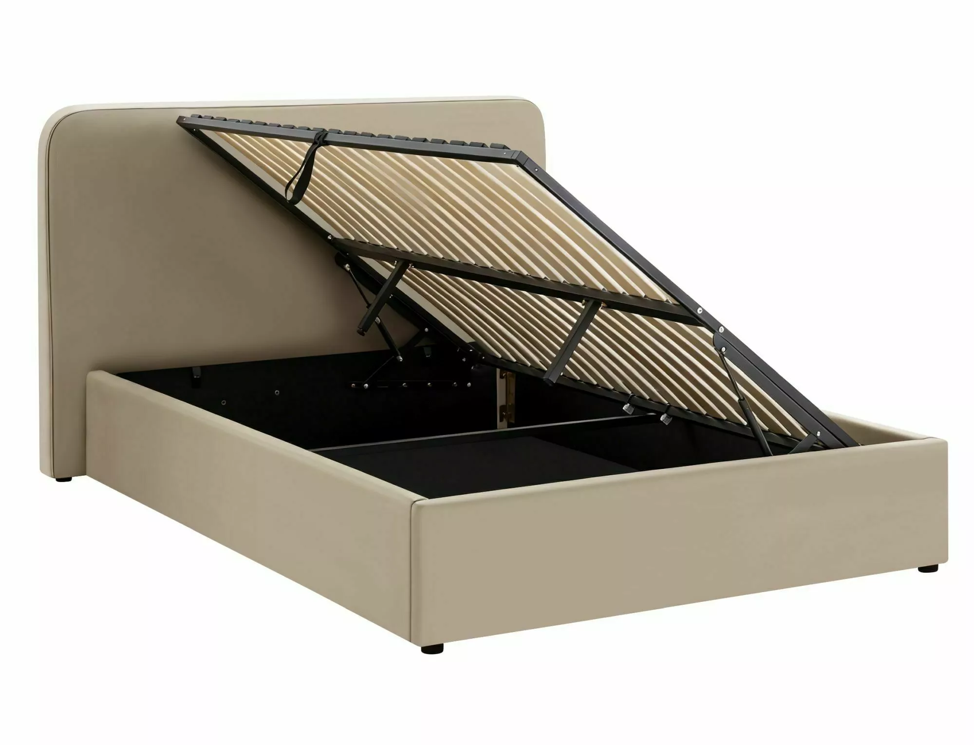 Posteľ 160x200 Lumia Velvet, tmavá béžová