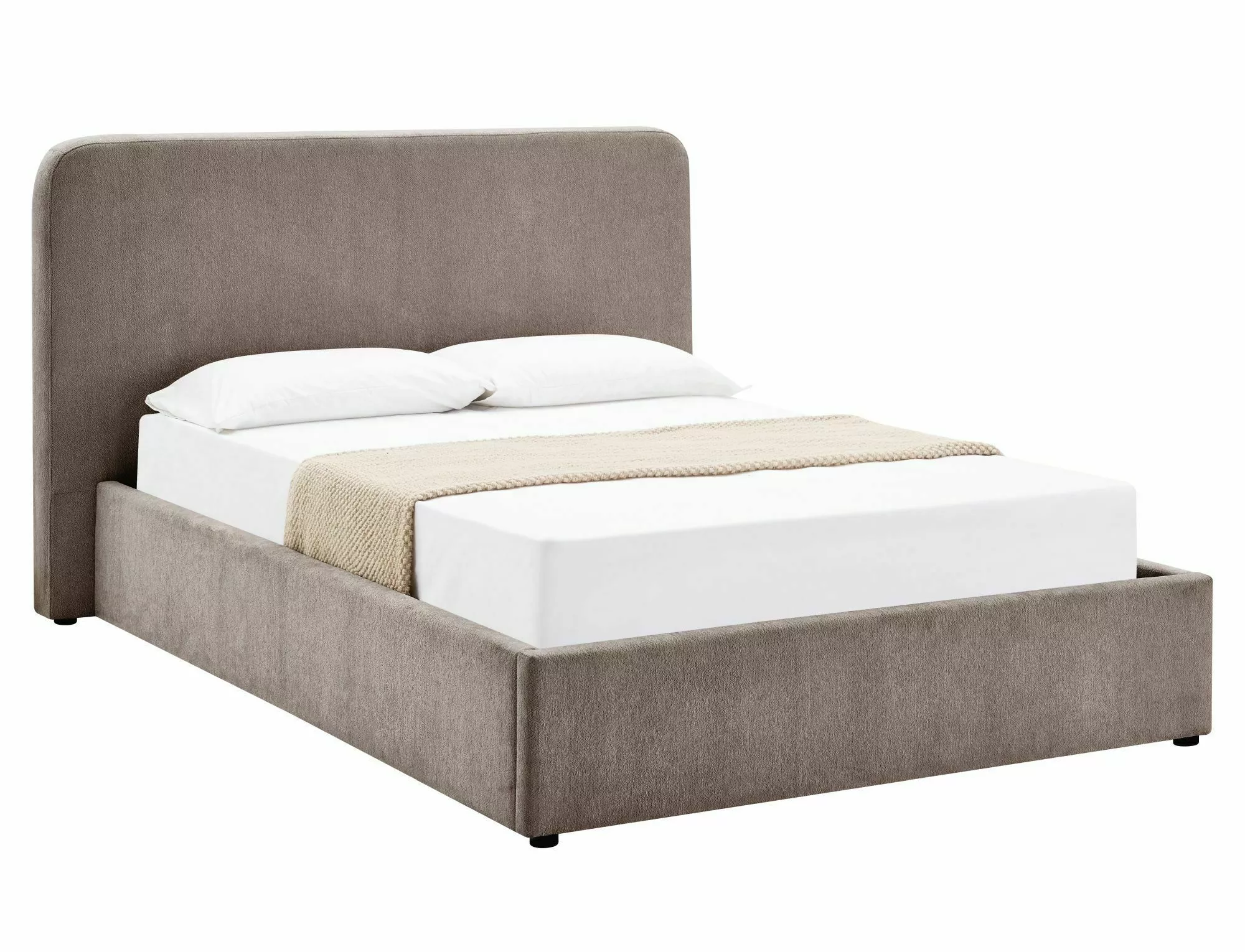 Posteľ 140x200 Lumia Raven, tmavá béžová