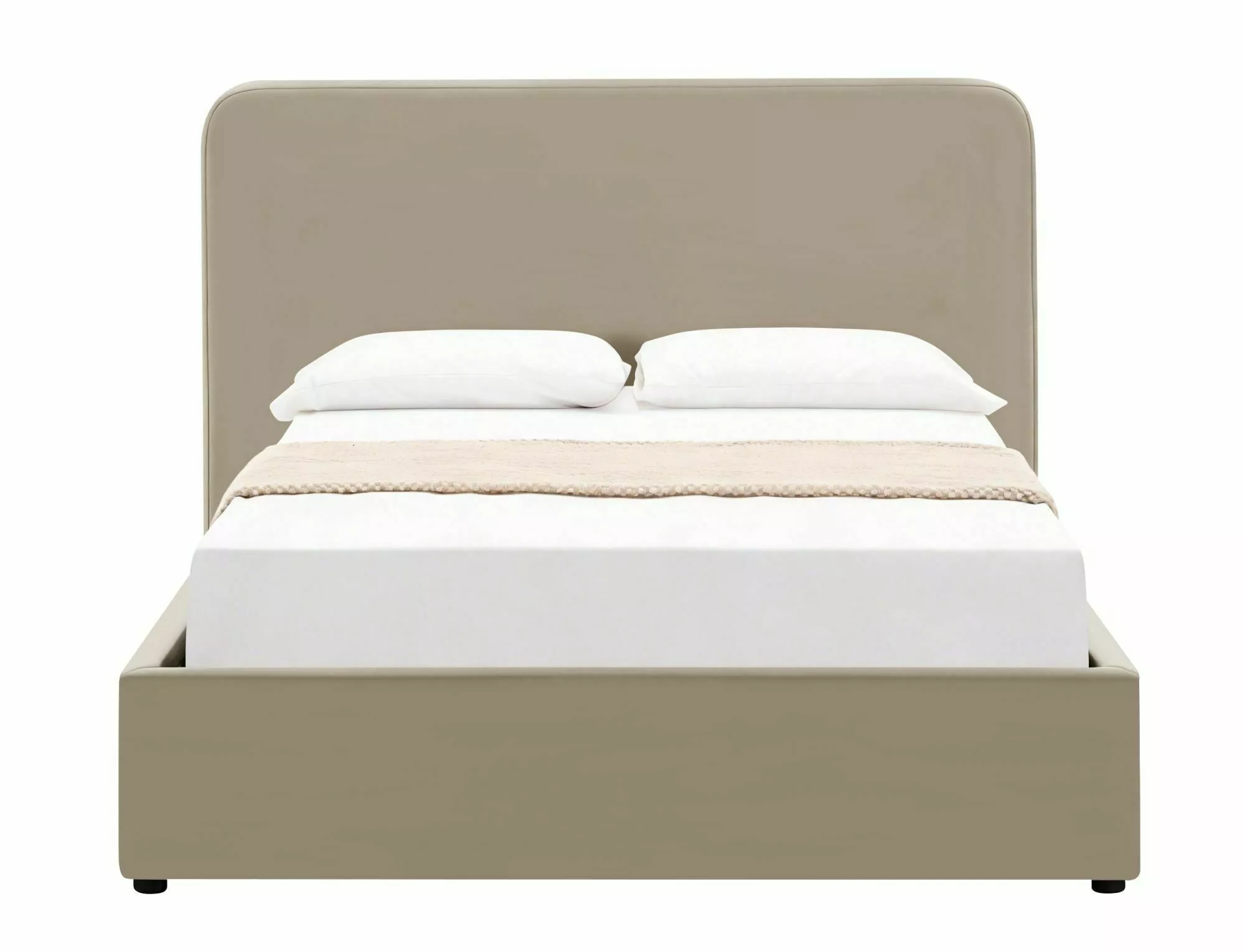 Posteľ 140x200 Lumia Velvet, tmavá béžová