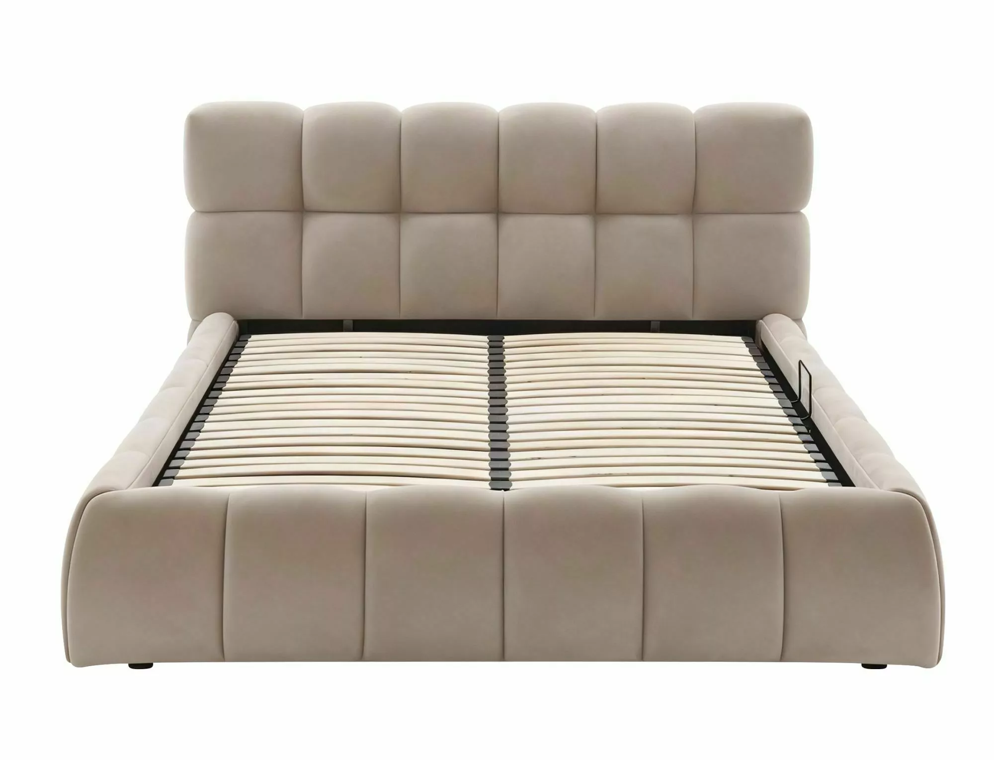 Posteľ 140x200 Parma Velvet, tmavá béžová