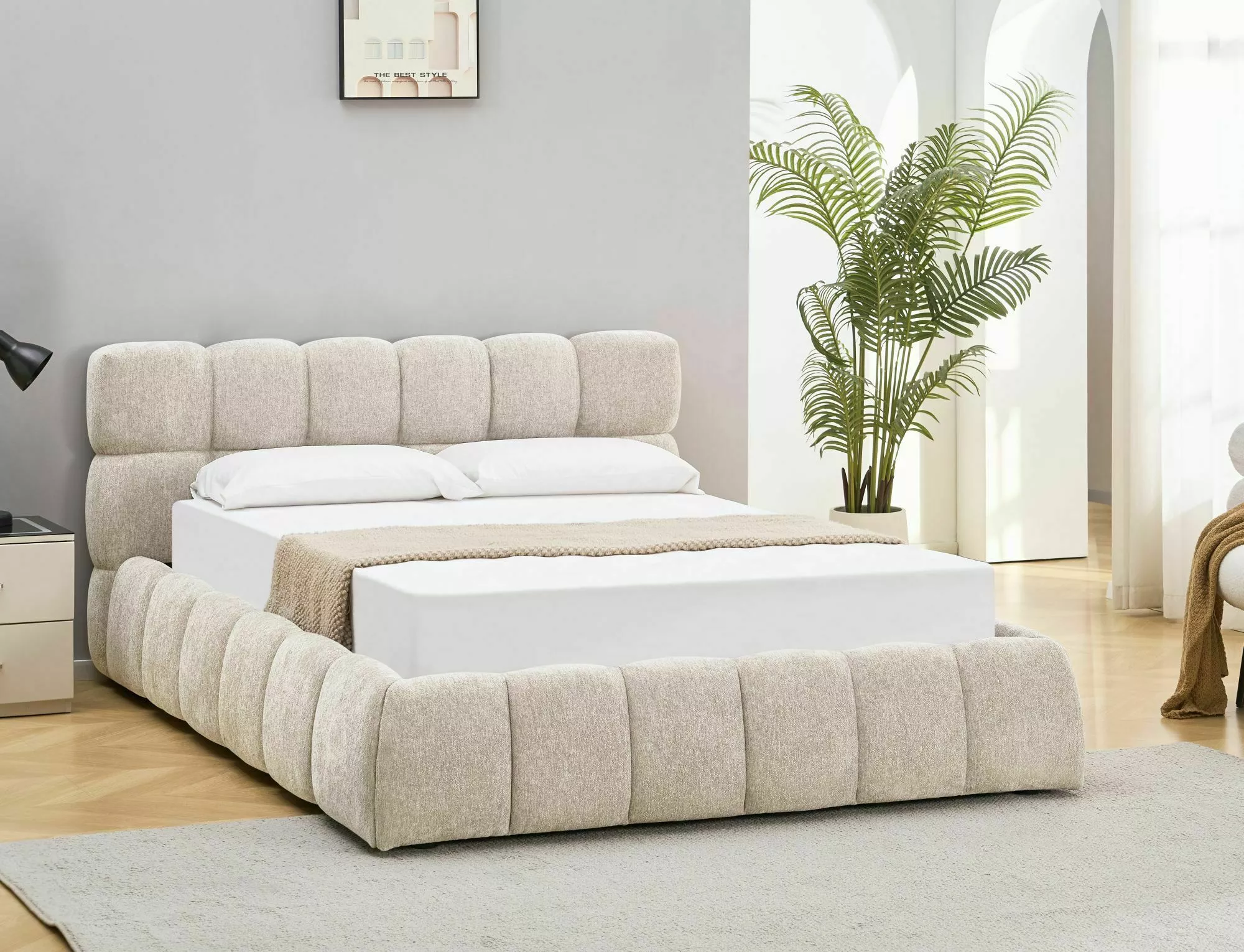 Posteľ 160x200 Parma Raven, béžová