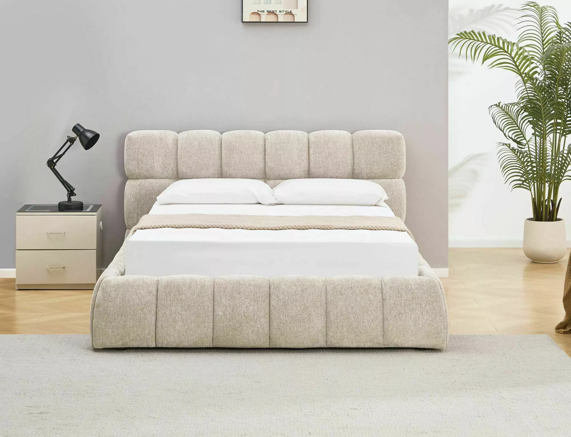 Posteľ 160x200 Parma Raven, béžová