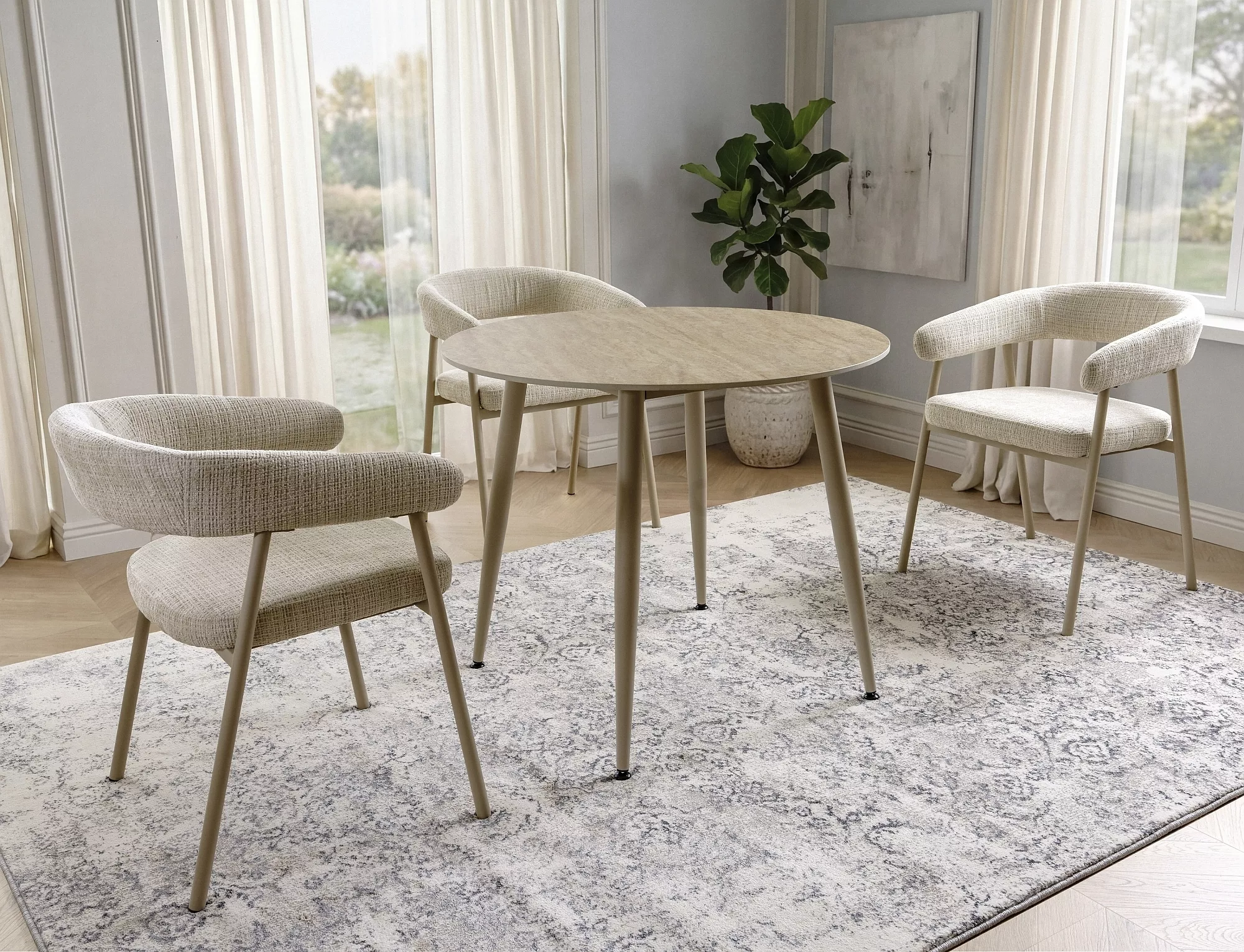 Jedálenská stolička Katana, béžová / kašmír