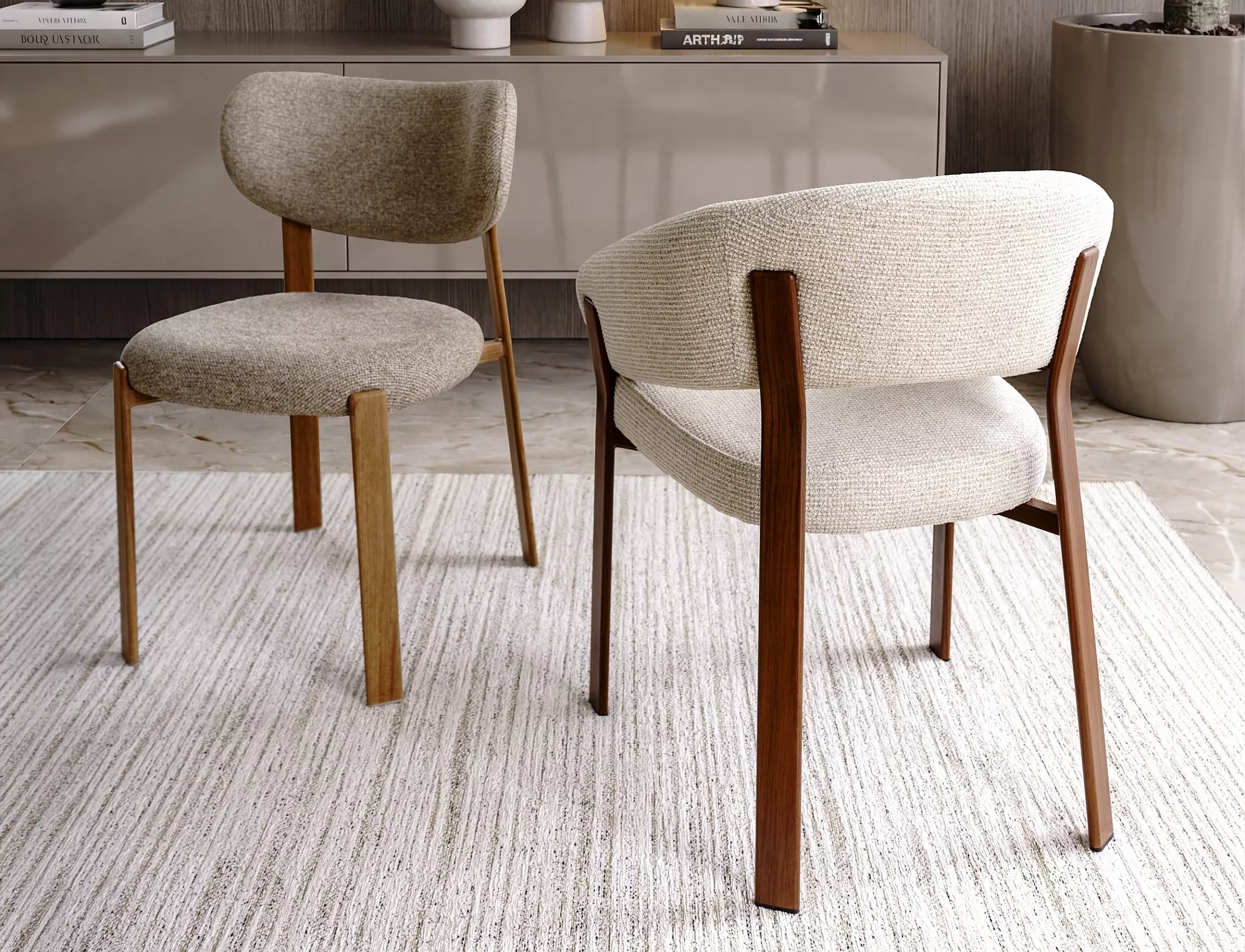 Jedálenská stolička Rin D, svetlo béžová / dub