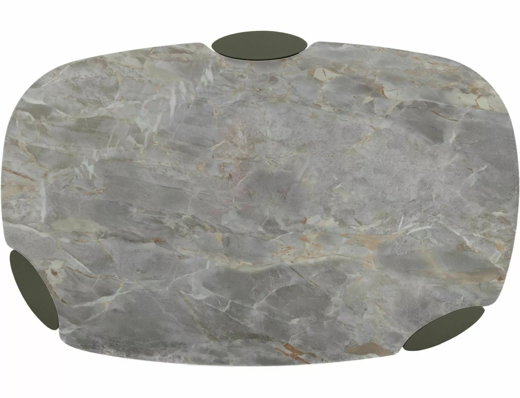 ADORO A konferenčný stolík 118X75 cm, CERAMIC sivý GRIGIO/medený