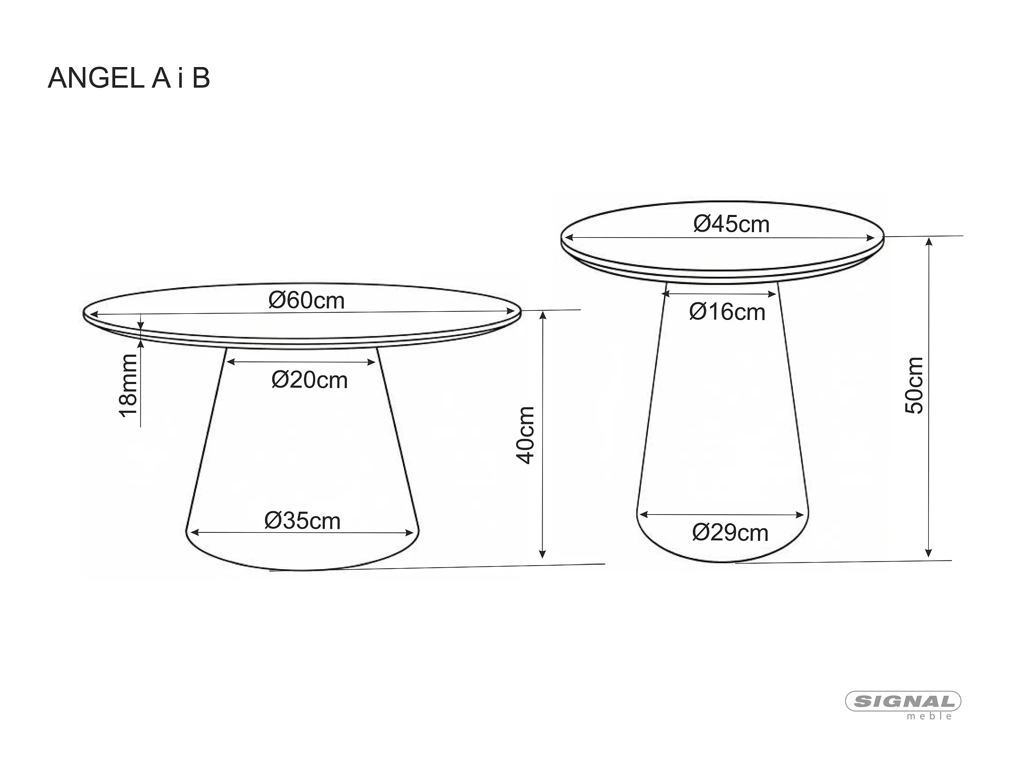 Konferenčný stolík Angel, dub
