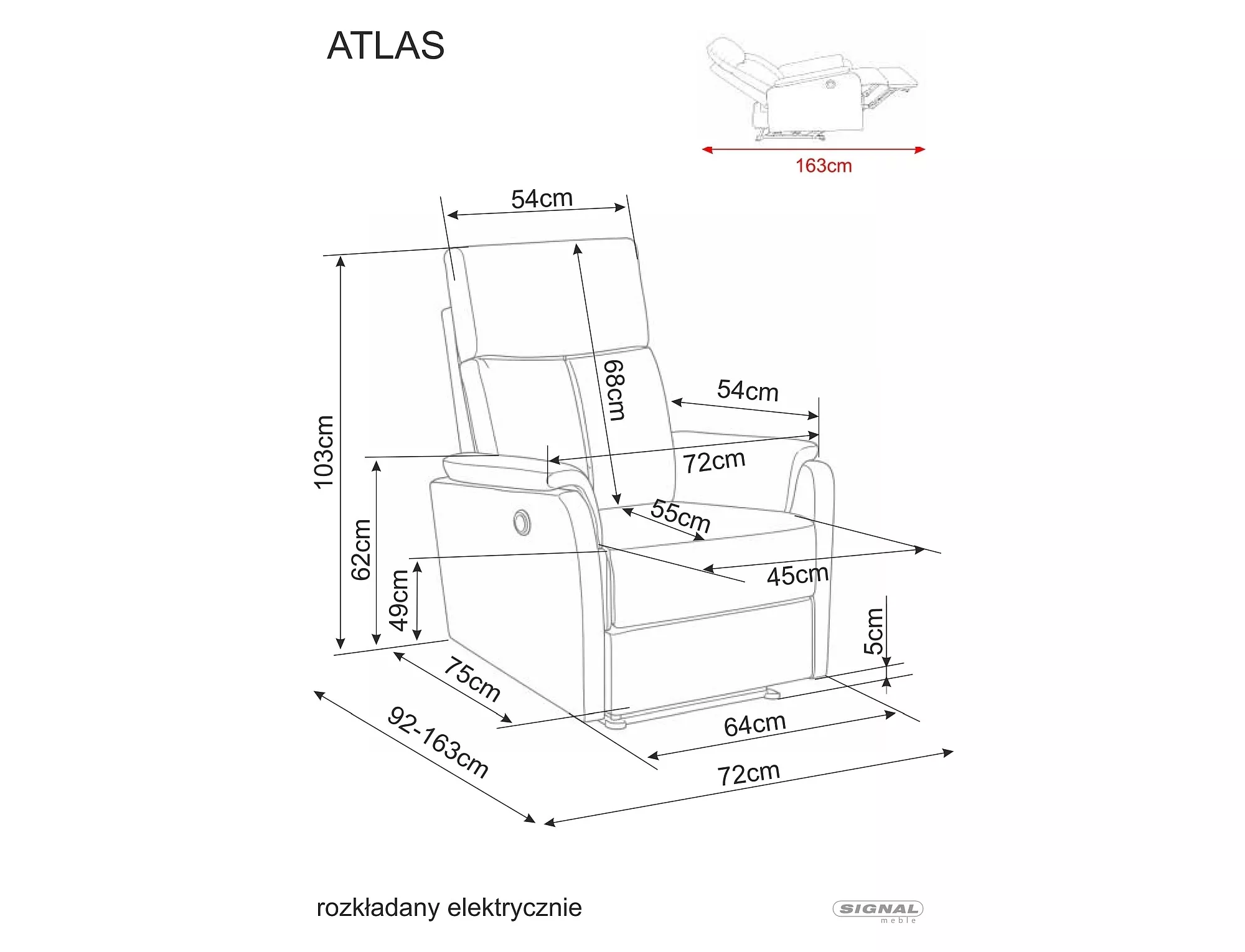 Polohovacie relaxačné kreslo Atlas Raven, tmavá béžová
