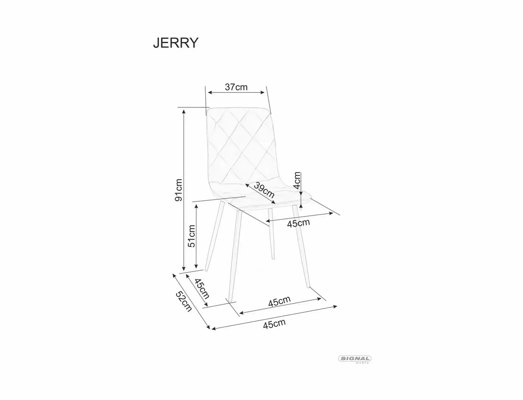 Jedálenská stolička Jerry Brego, béžová