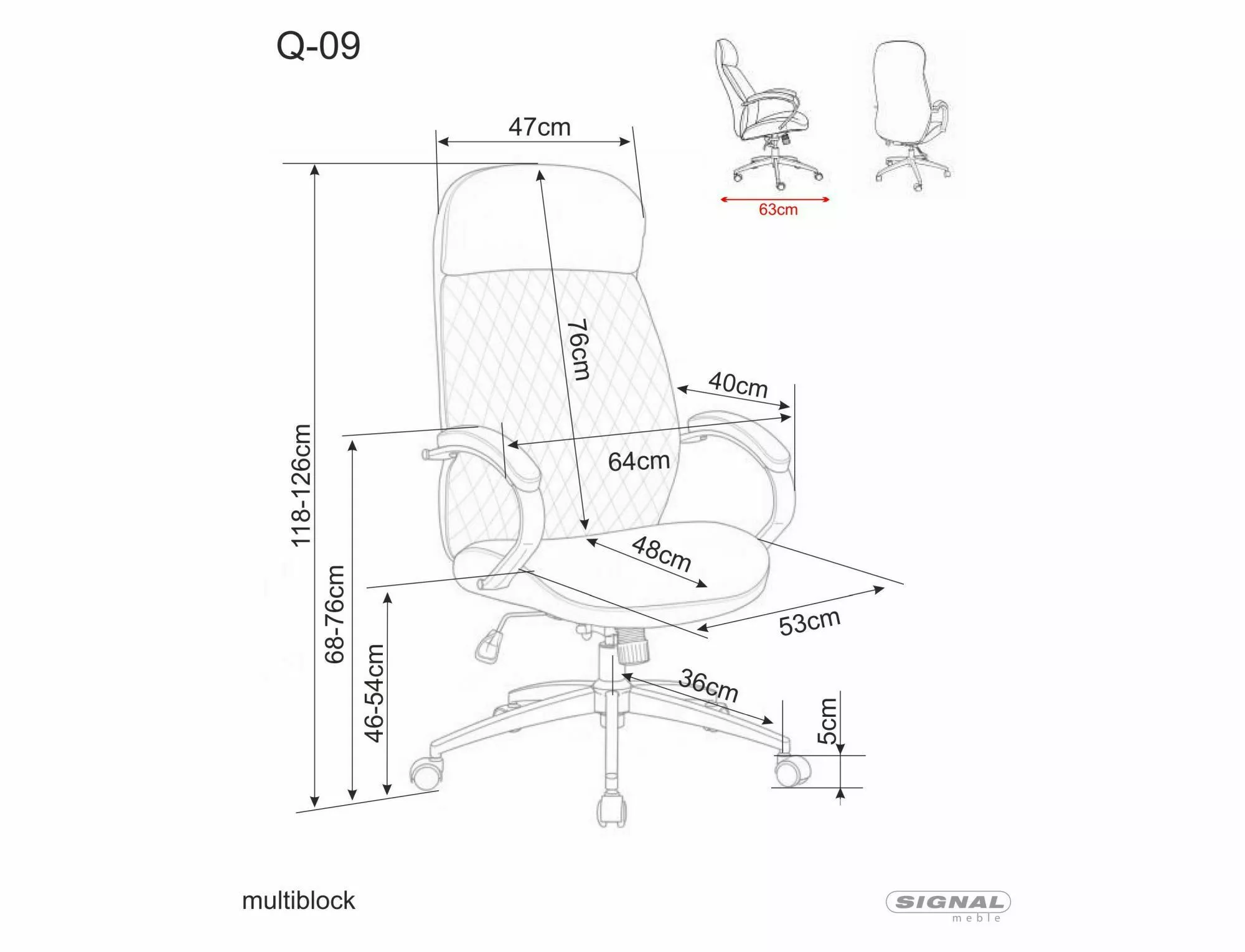 Kancelárska stolička Q-09, béžová