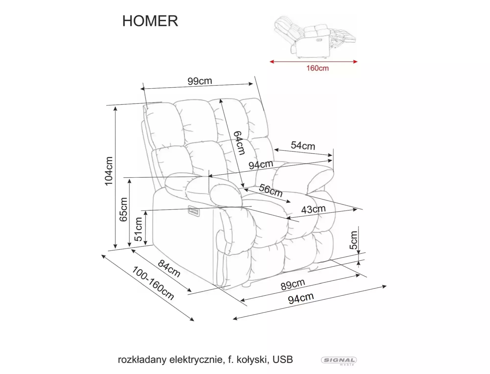 Polohovacie relaxačné kreslo Homer Raven, tmavá béžová