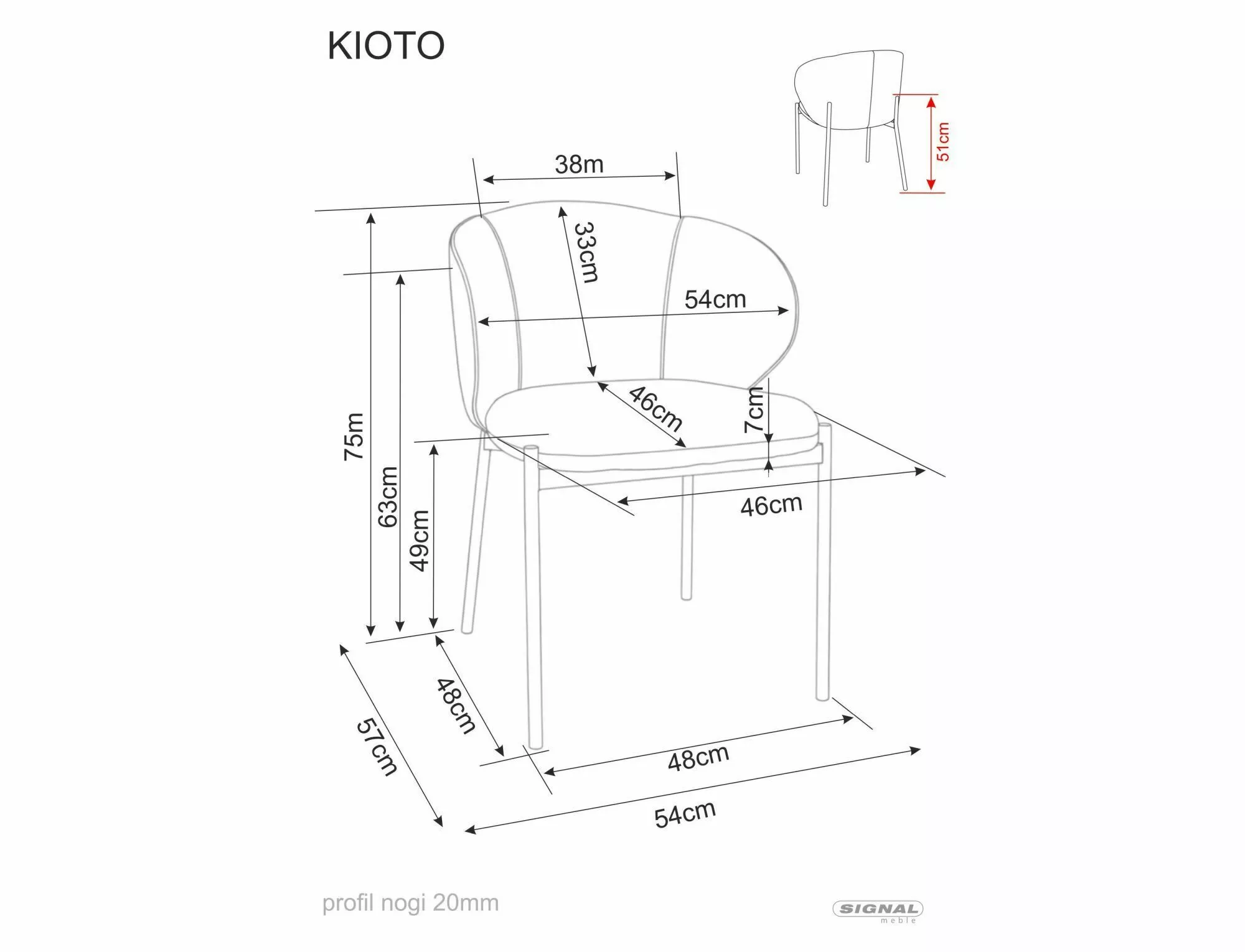 Jedálenská stolička Kioto, béžová / kašmír