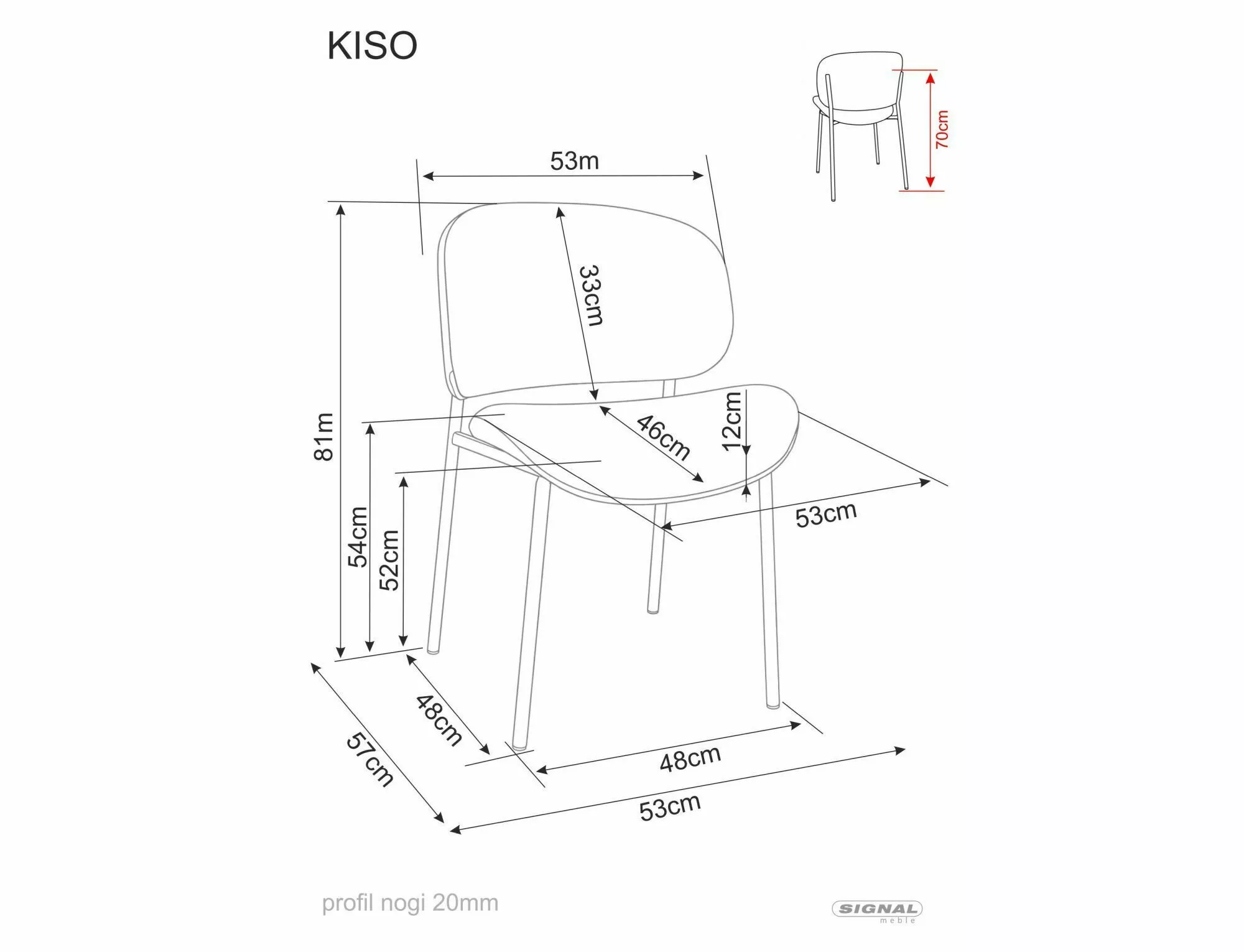 Jedálenská stolička Kiso Noelle, tmavá béžová / kašmír