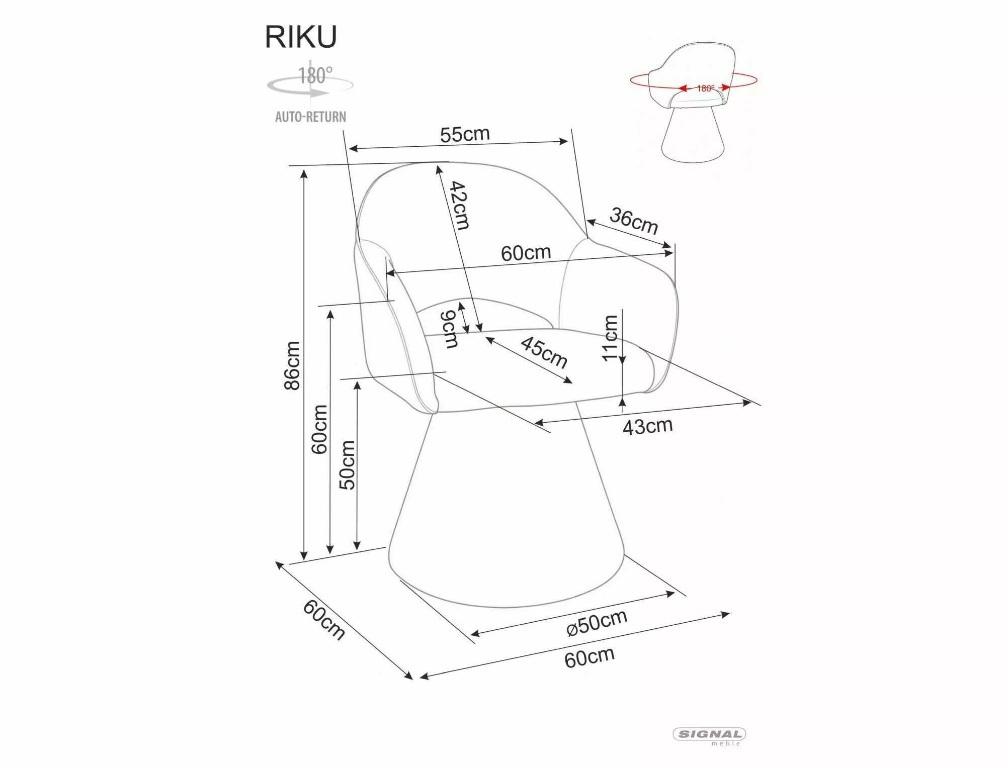 Jedálenská stolička Riku Noelle, sivá