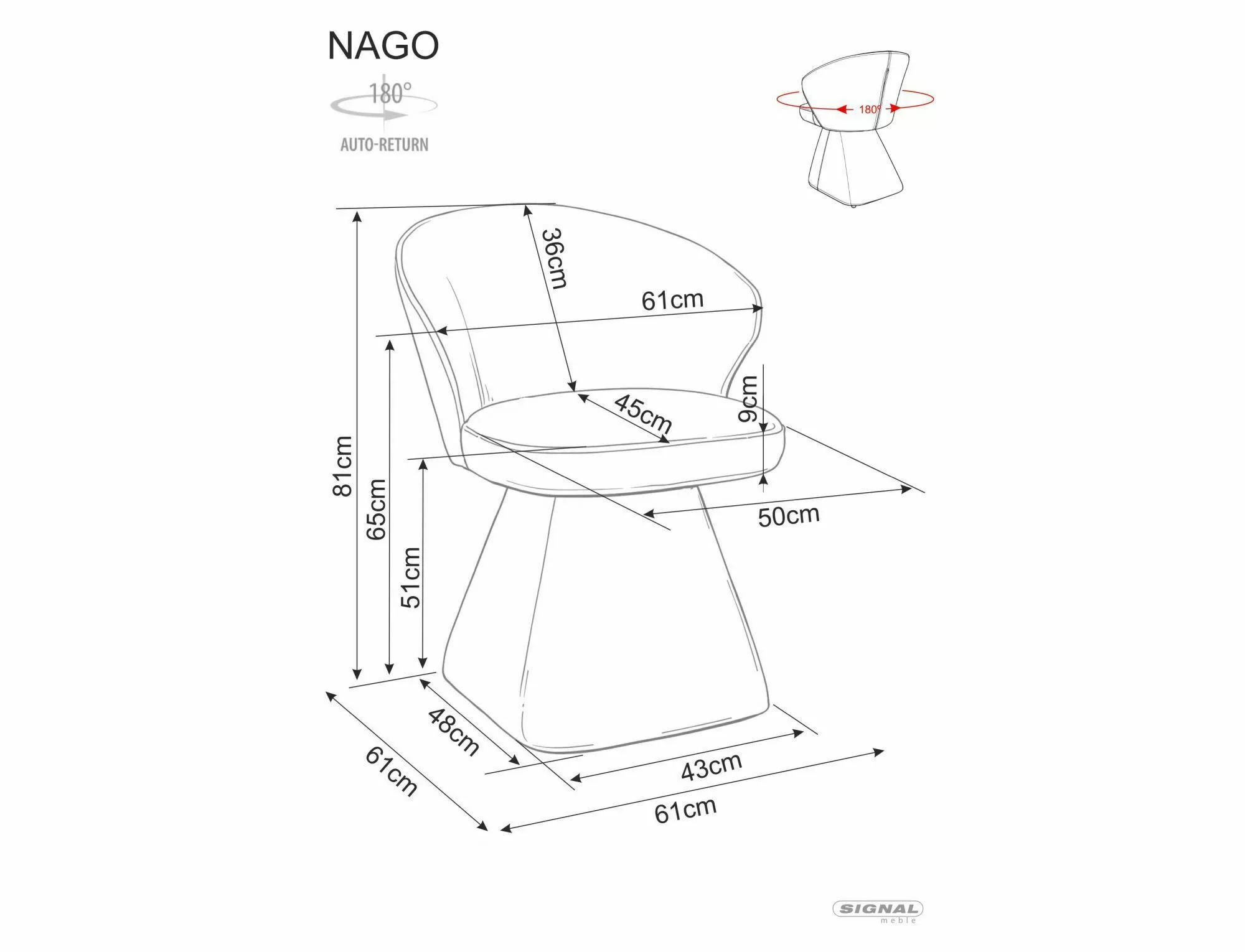Jedálenská stolička Nago Noelle, sivá