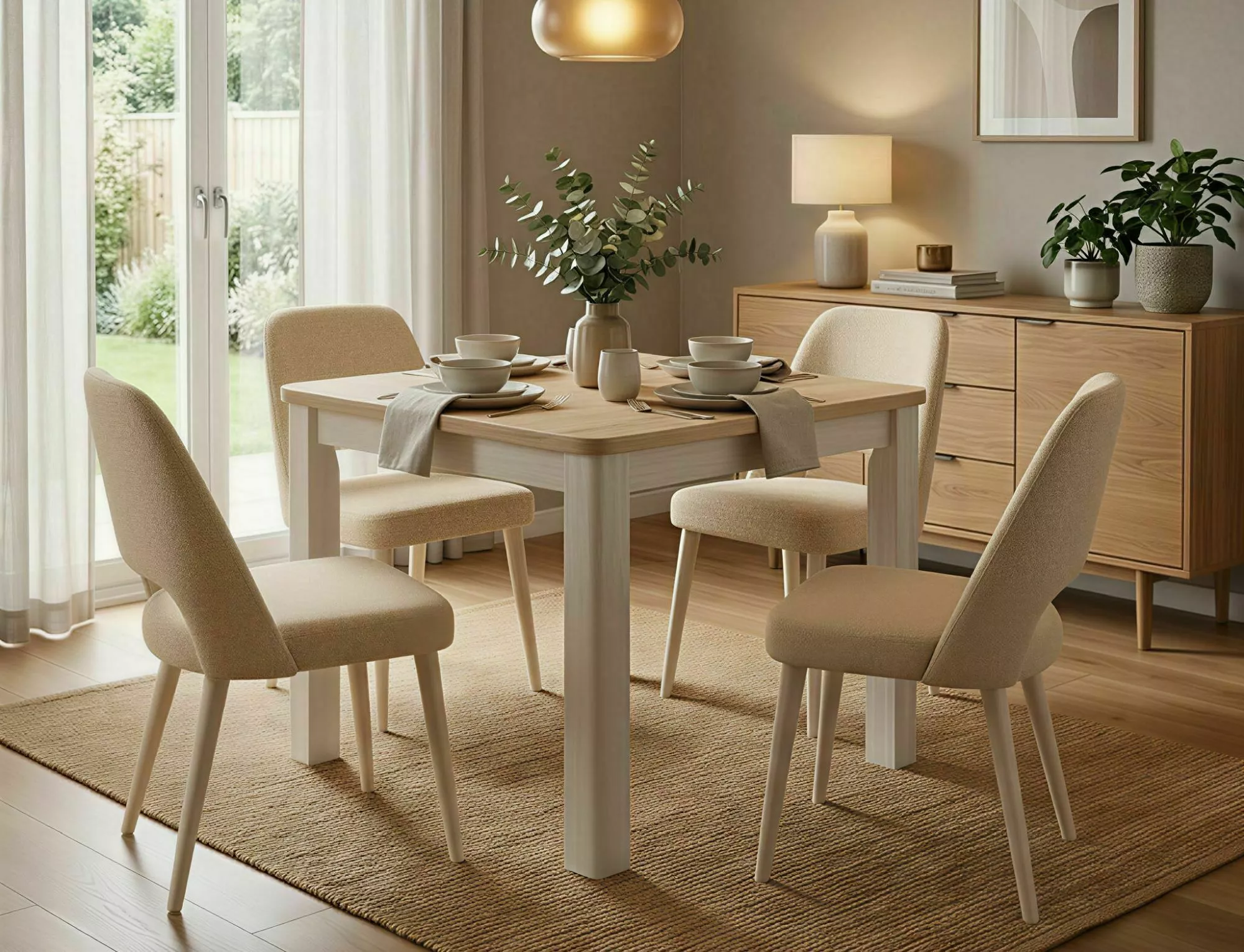 Jedálenský stôl Oskar 80-200, kašmír