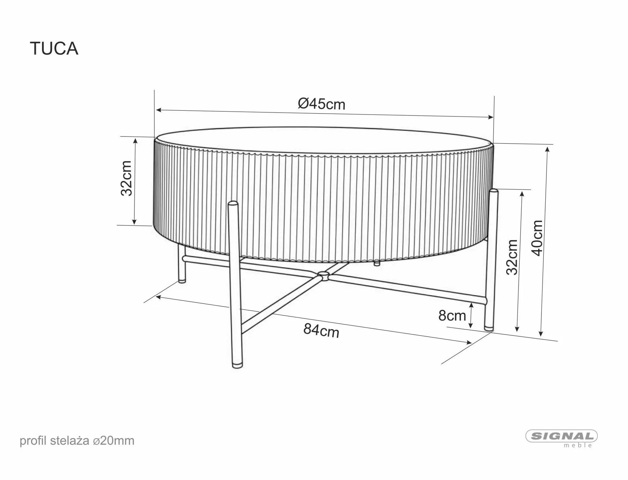 Konferenčný stolík Tuca, čierna