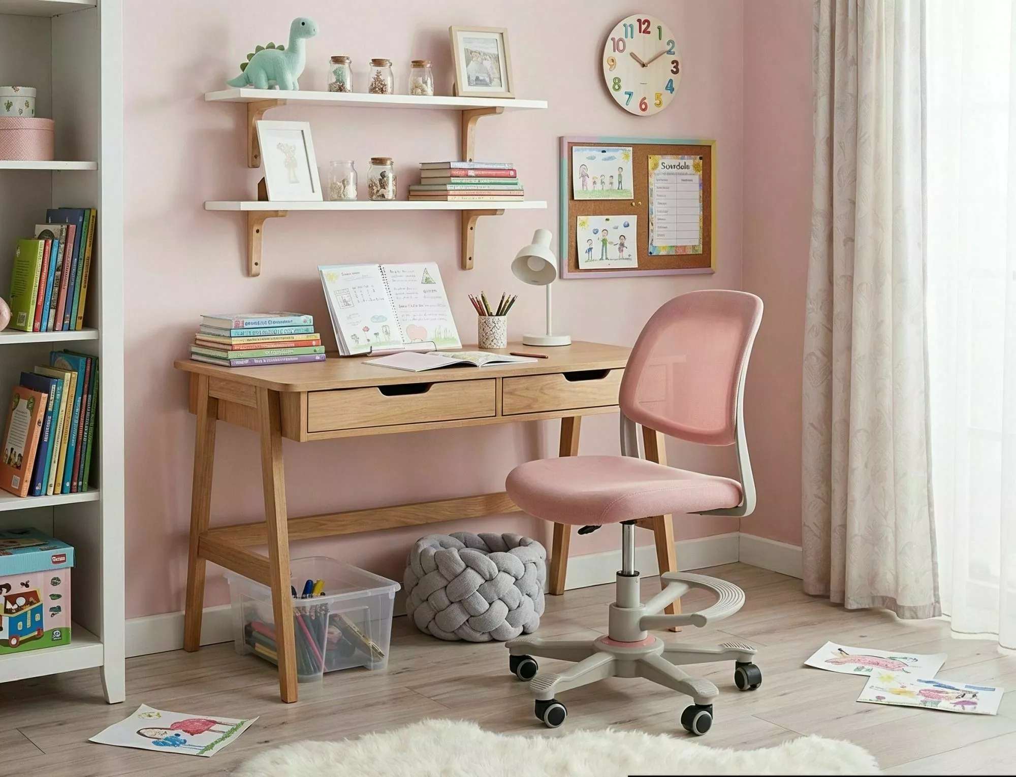 Kancelárska stolička Q-027, ružová